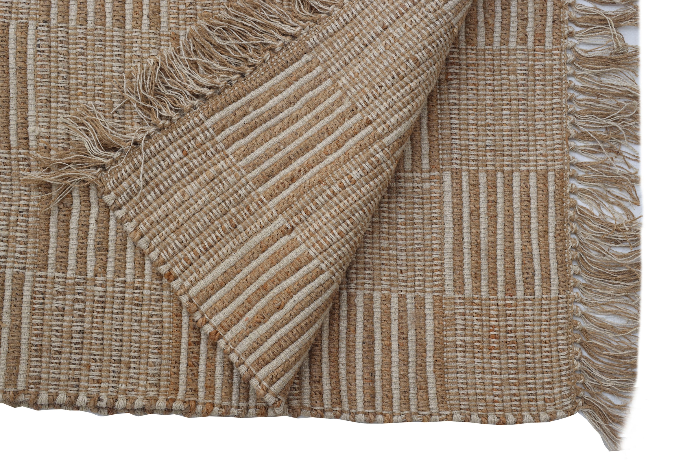 Geflochtener rechteckig, Teppich, 100% Home bestellen »Himal«, Naturprodukt Teppich Jute, Karo-Muster affaire | aus BAUR