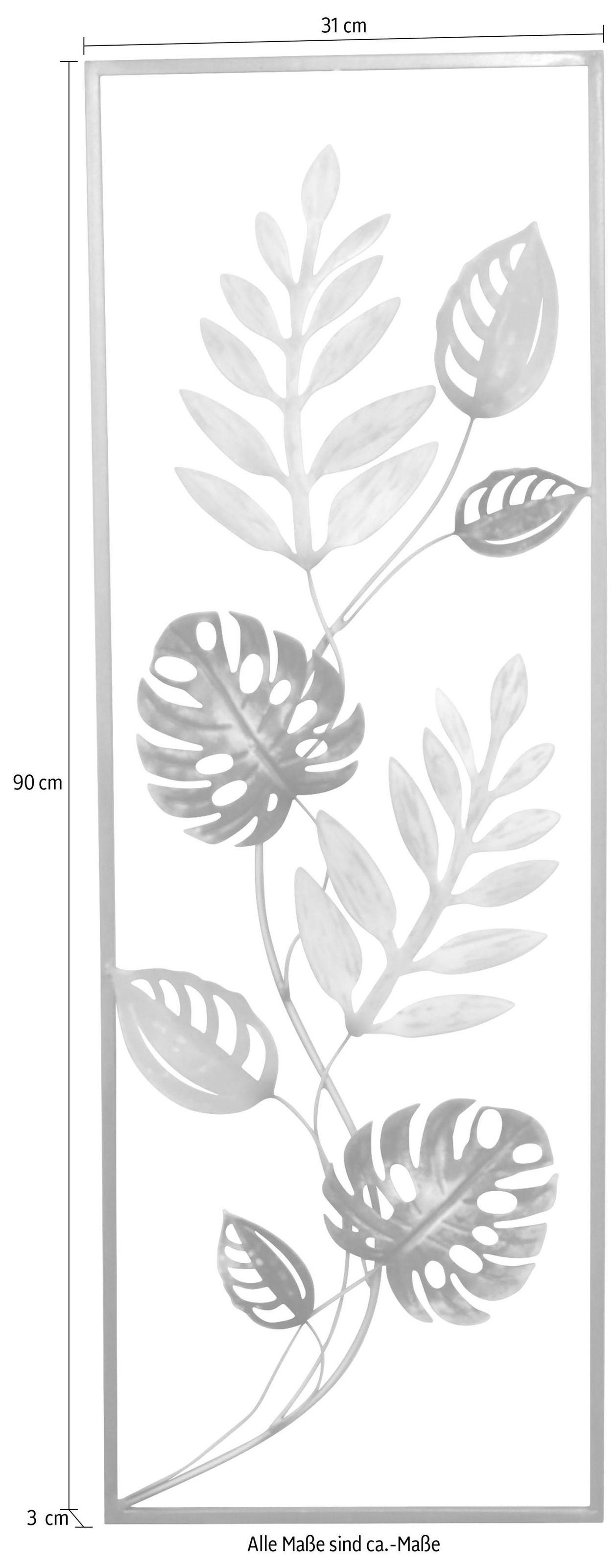 HOFMANN LIVING AND MORE Wanddekoobjekt unterschiedlich große Blätter, mit M günstig online kaufen