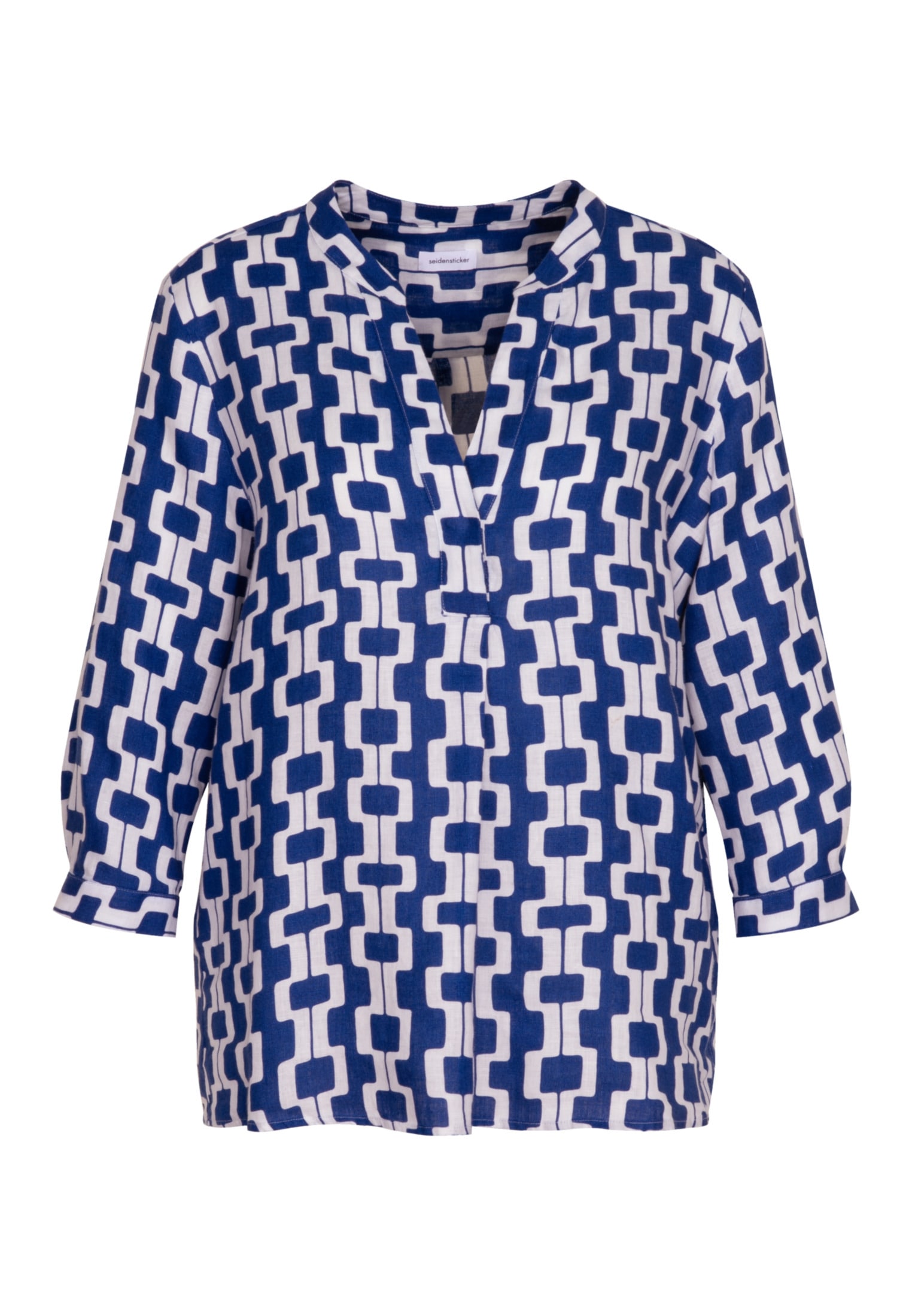 seidensticker Klassische Bluse »Schwarze Rose«, Tunika Kettenprint
