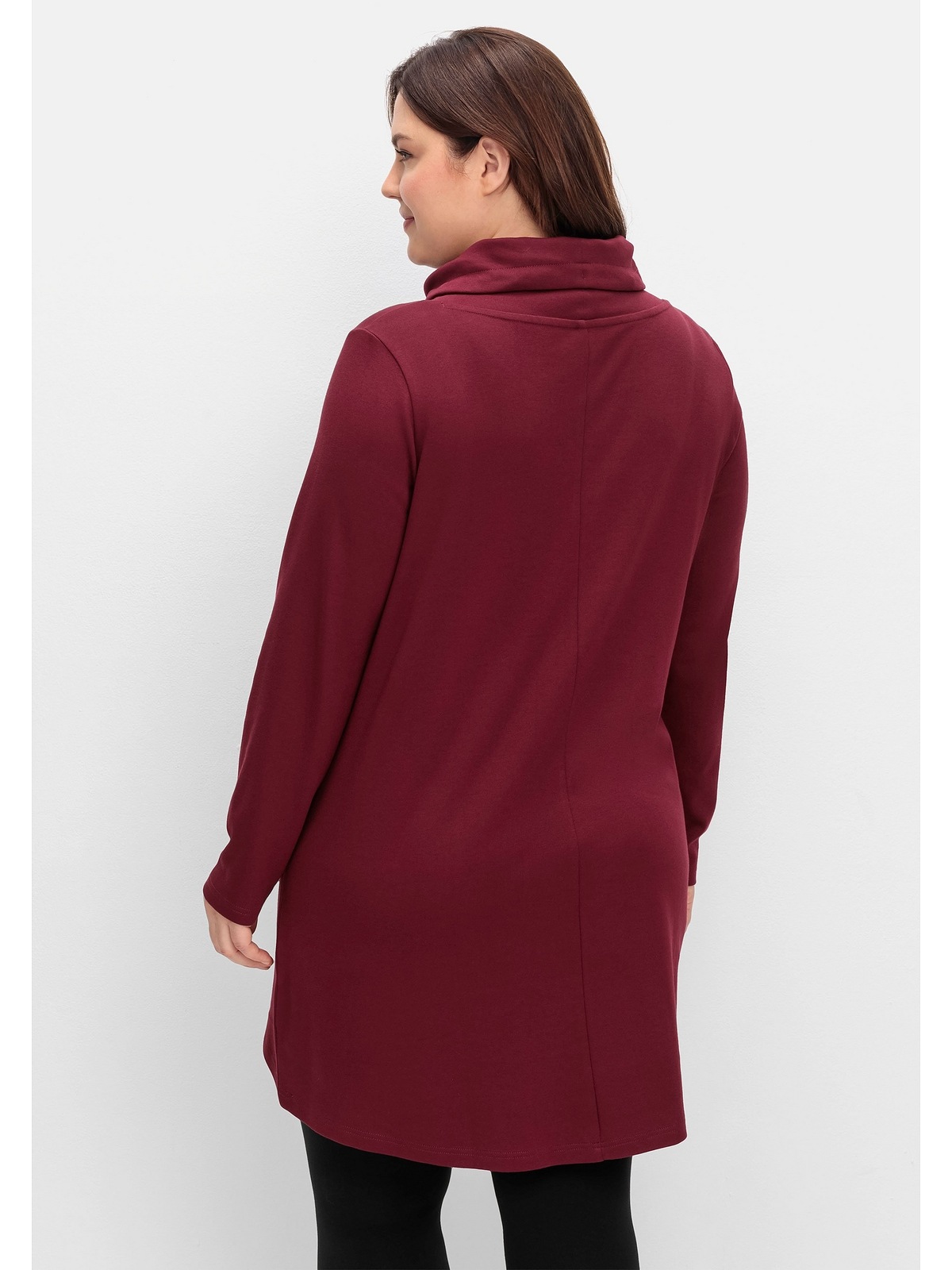 Sheego Sweatshirt »Große Größen«, in A-Linie mit Stehkragen