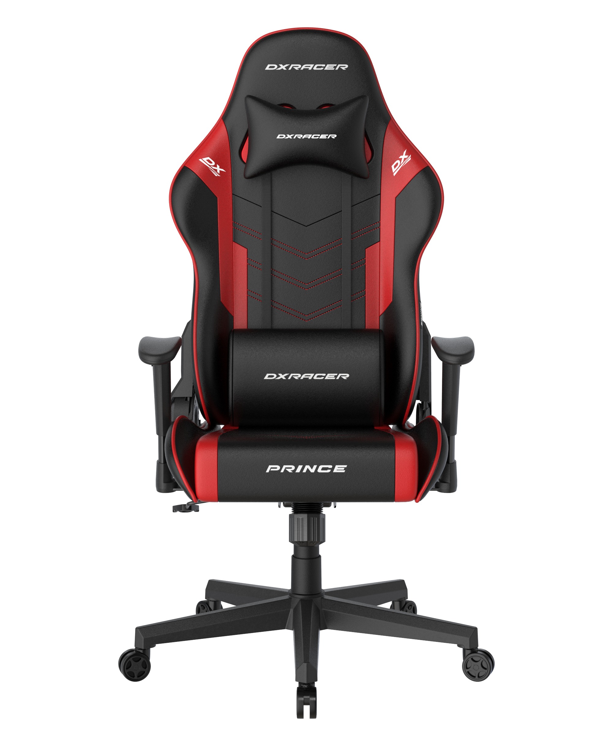DXRACER Gaming-Stuhl "Prince Gaming Chair Regular L, PVC, schwarz rot", schwarz, Stühle