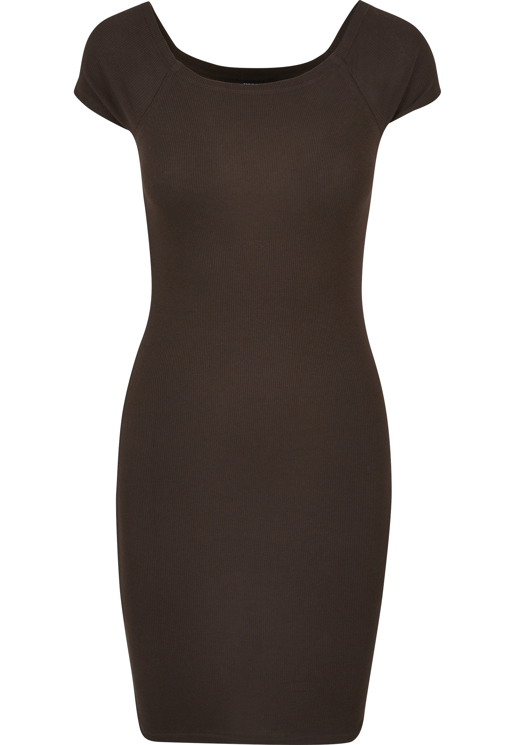 URBAN CLASSICS Shirtkleid "Urban Classics Damen Ladies Off Shoulder Rib Dre günstig online kaufen