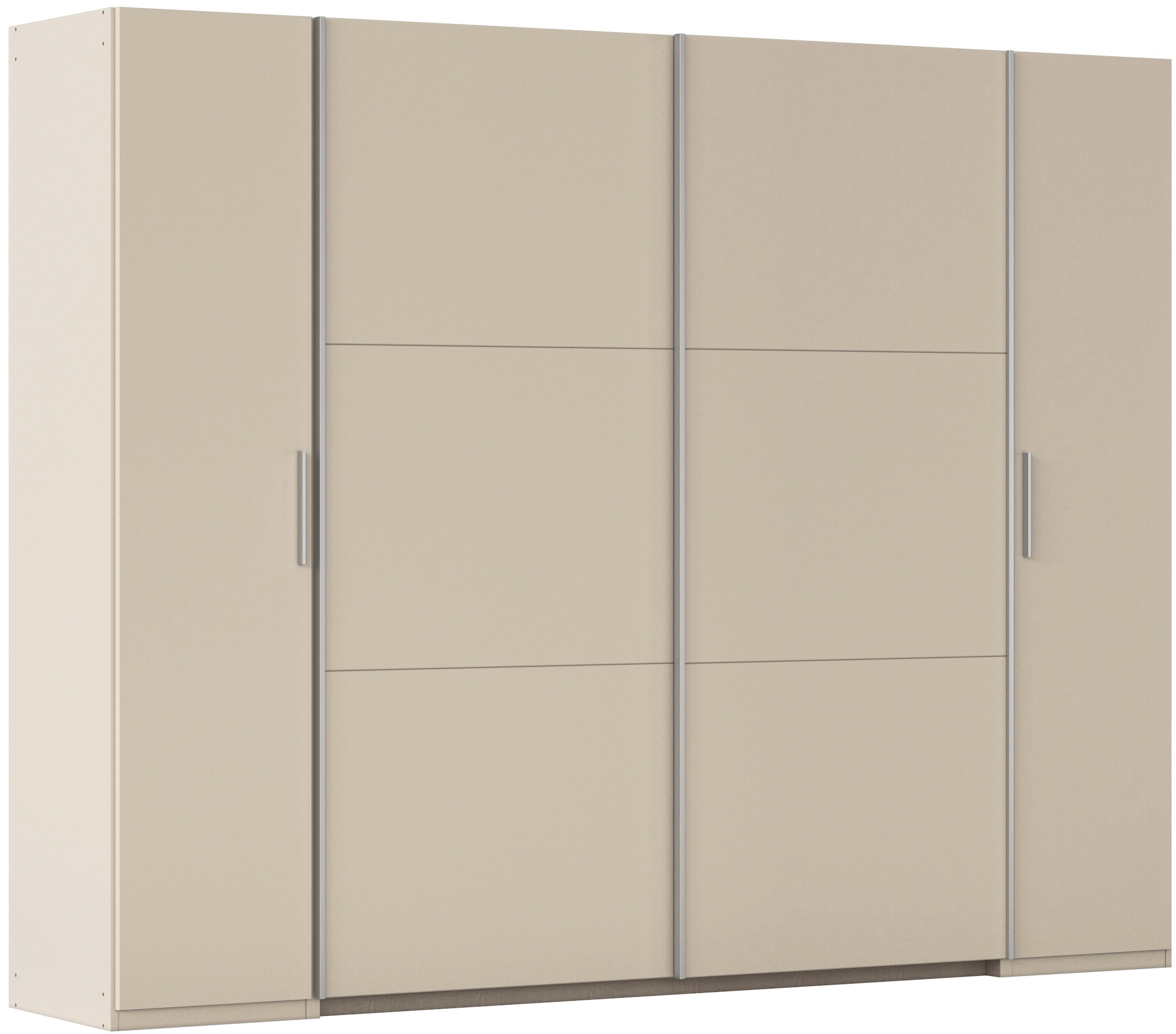 rauch Schwebetürenschrank "Kleiderschrank Drehtürenschrank Schrank Garderobe KRONACH" in 3 Ausstattungen BASIC/CLASSIC/PREMIUM, Breiten 225/268/311/354 cm, mit Dreh- und Schwebetüren und vielen Einlegeböden MADE IN GERMANY