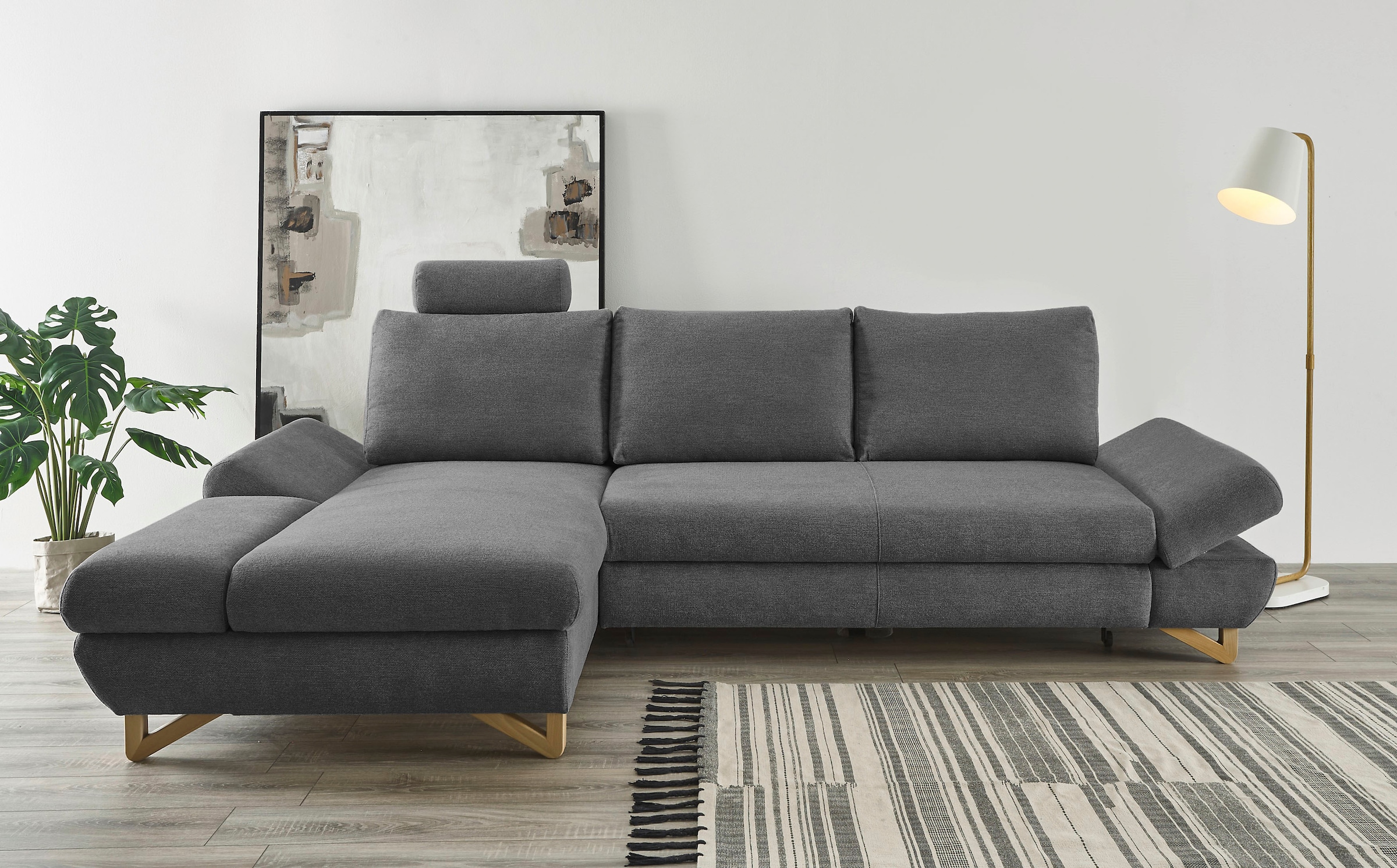 Home affaire Ecksofa "City/Giron, L-Form," verstellbare Armlehnen mit Raste günstig online kaufen