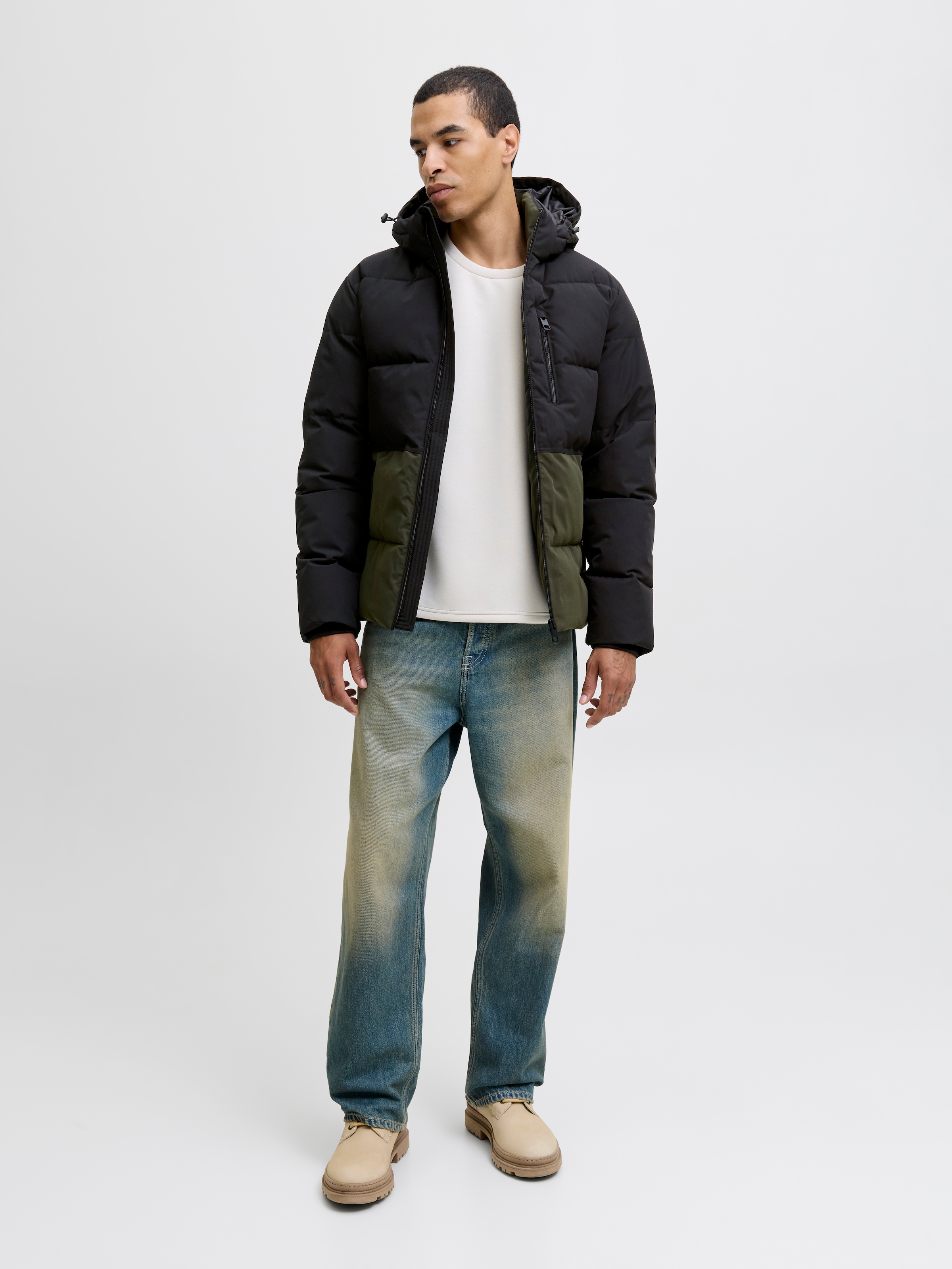 Jack & Jones Steppjacke »JJEOWEN PUFFER SN« mit Kapuze