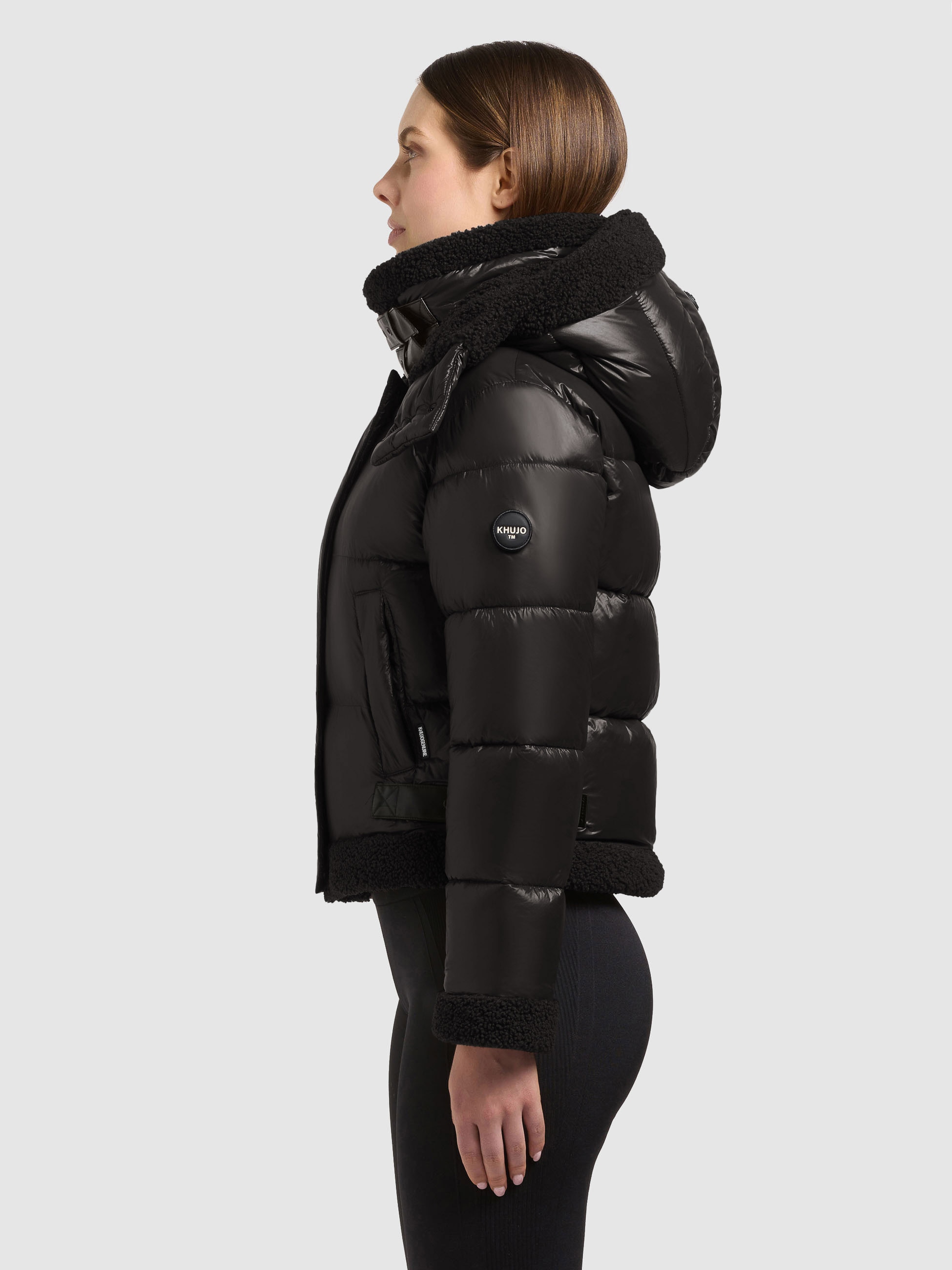khujo Steppjacke »NESSIE3« mit Kapuze Verschlüsse aus Kunstleder