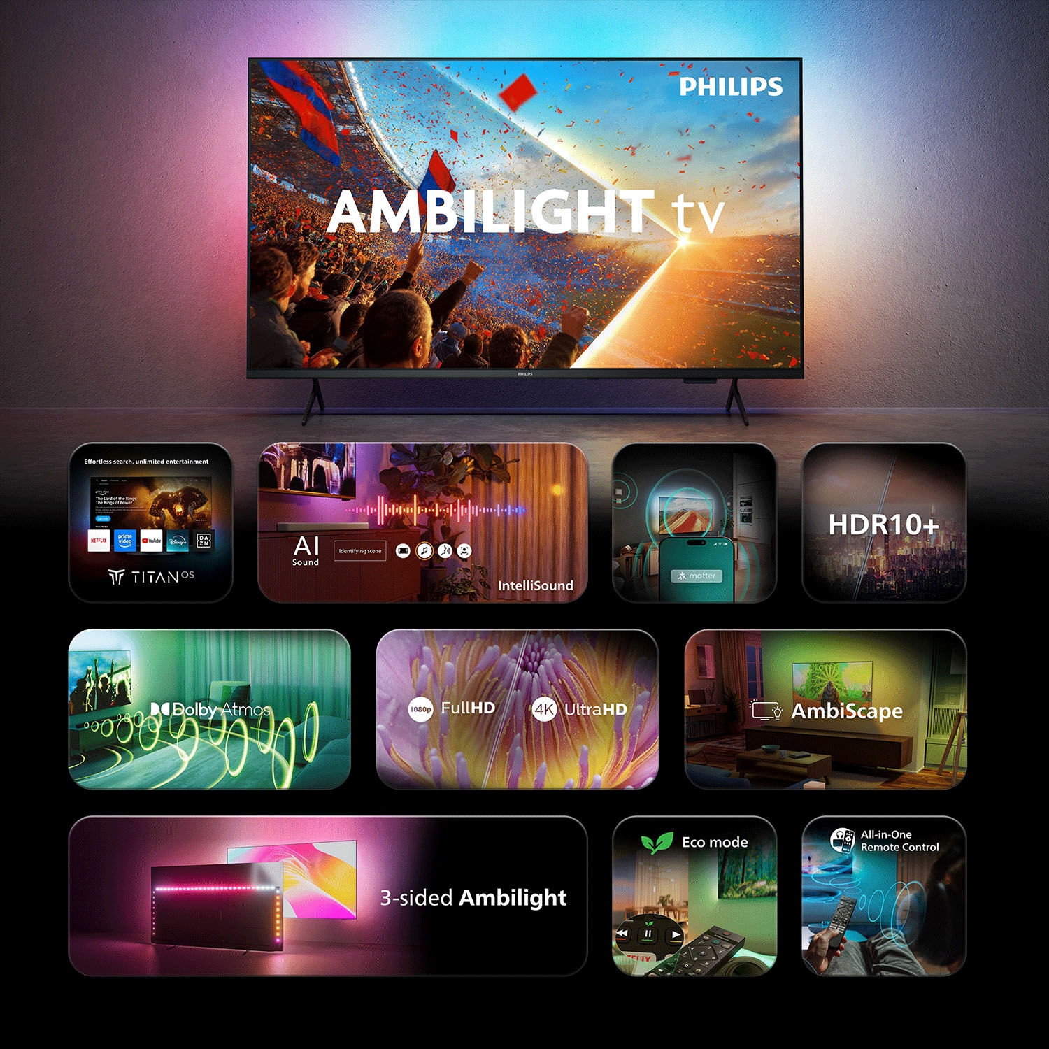 Philips LED-Fernseher »50PUS8001/12« 126 cm/50 ″ Smart-TV