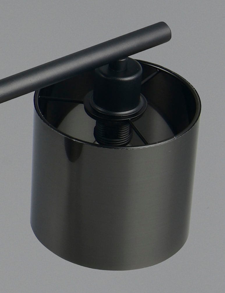 REALITY Leuchten Deckenstrahler »JASON, Deckenspot 4-flammig exkl 4x E4 max 10W, 76x22x12 cm (B/H/T)« E14 1 Stk. warmweiß - kaltweiß 4 verstellbare Strahler, Metall schwarz, Lampenschirm rauchgrau