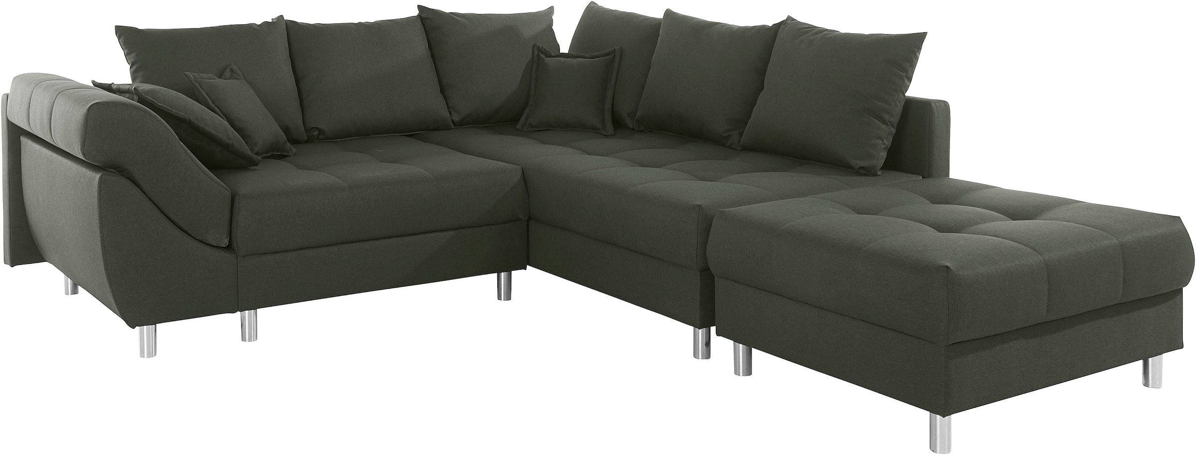 COLLECTION AB Ecksofa »(Spar-Set) Innsbruck L-Form und Hocker«, (Spar-Set), Ecksofa und Hocker, Recamiere links oder rechts montierbar