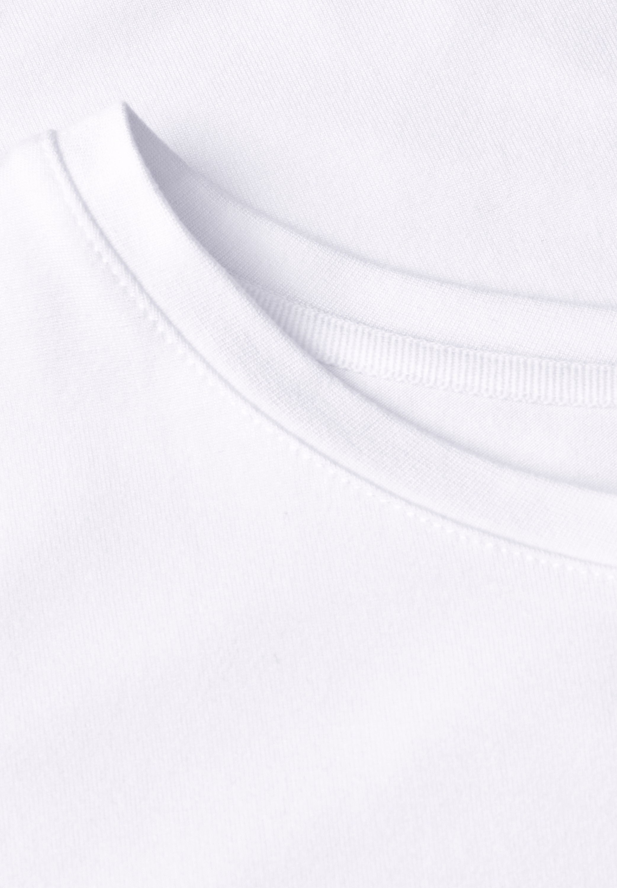 STREET ONE Kurzarmshirt Sommershirt in Unifarbe