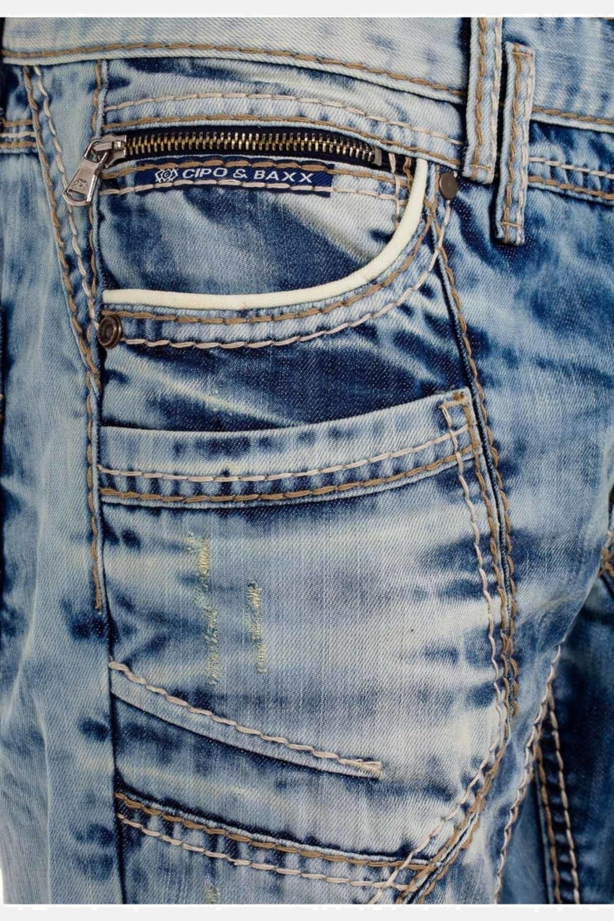 Cipo & Baxx 5-Pocket-Jeans »Jeans«, mit modernen Ziernähten, CD535