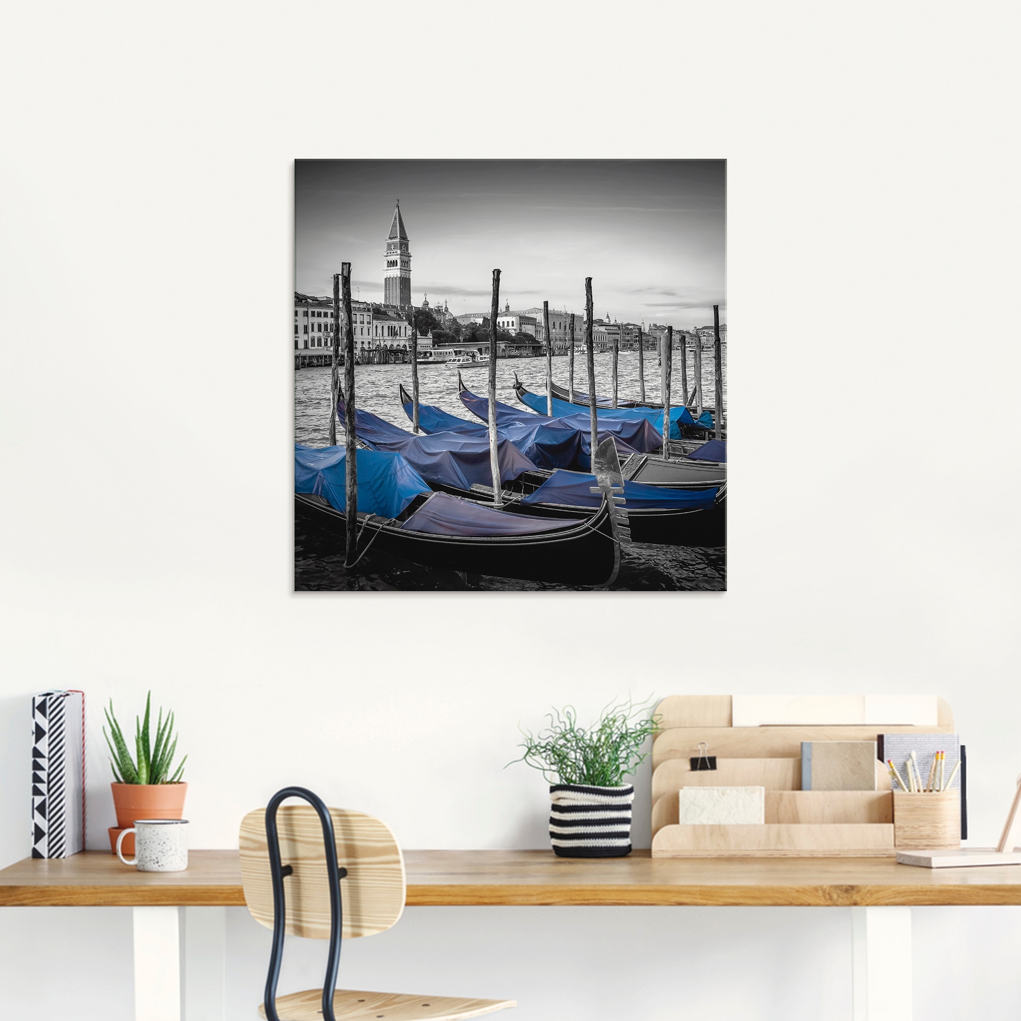 Artland Glasbild »Venedig Canal Grande & Markusturm I« Boote & Schiffe 1 Stk. tlg. in verschiedenen Größen