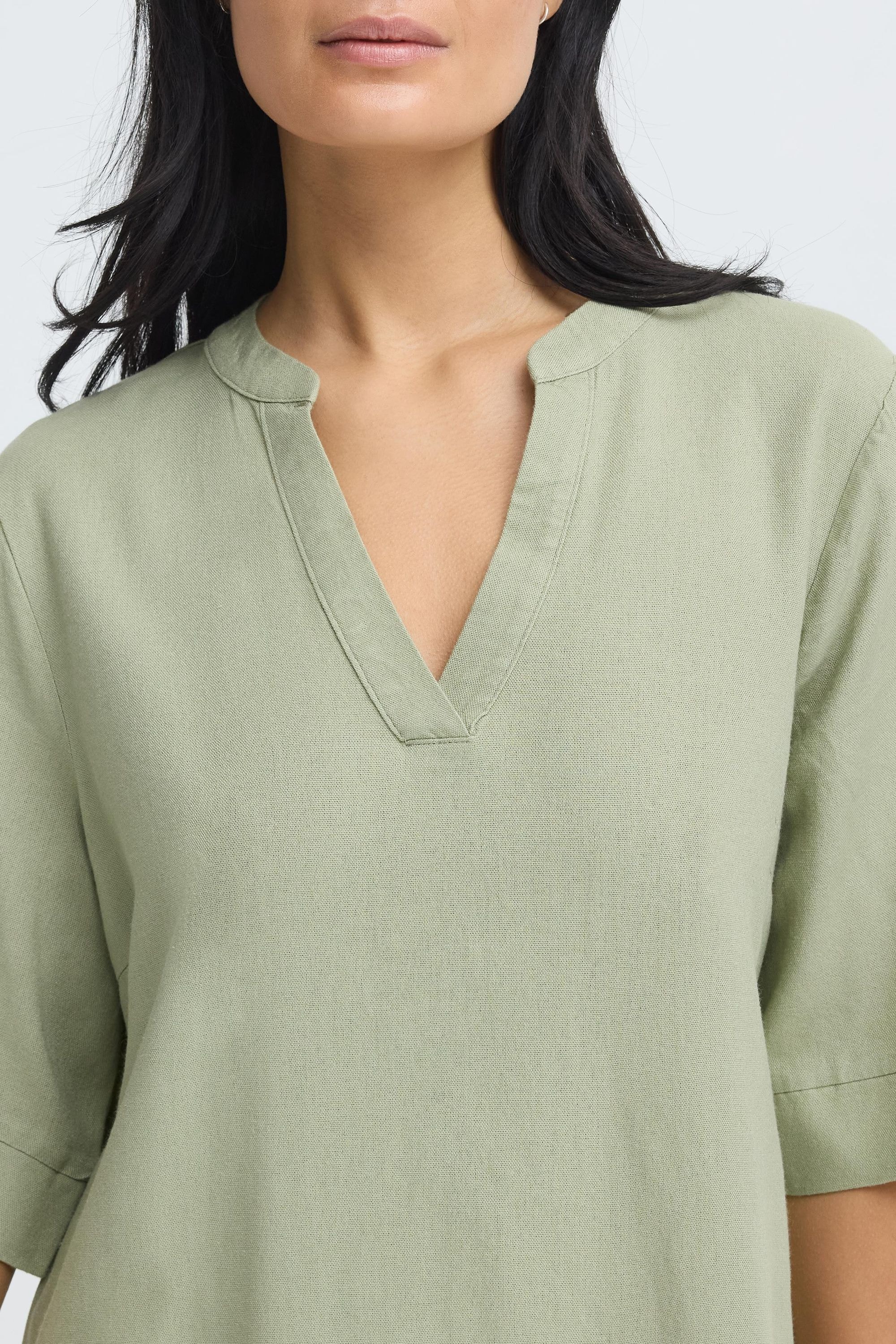 OXMO Minikleid »Minikleid OXNInna Linen Mix«