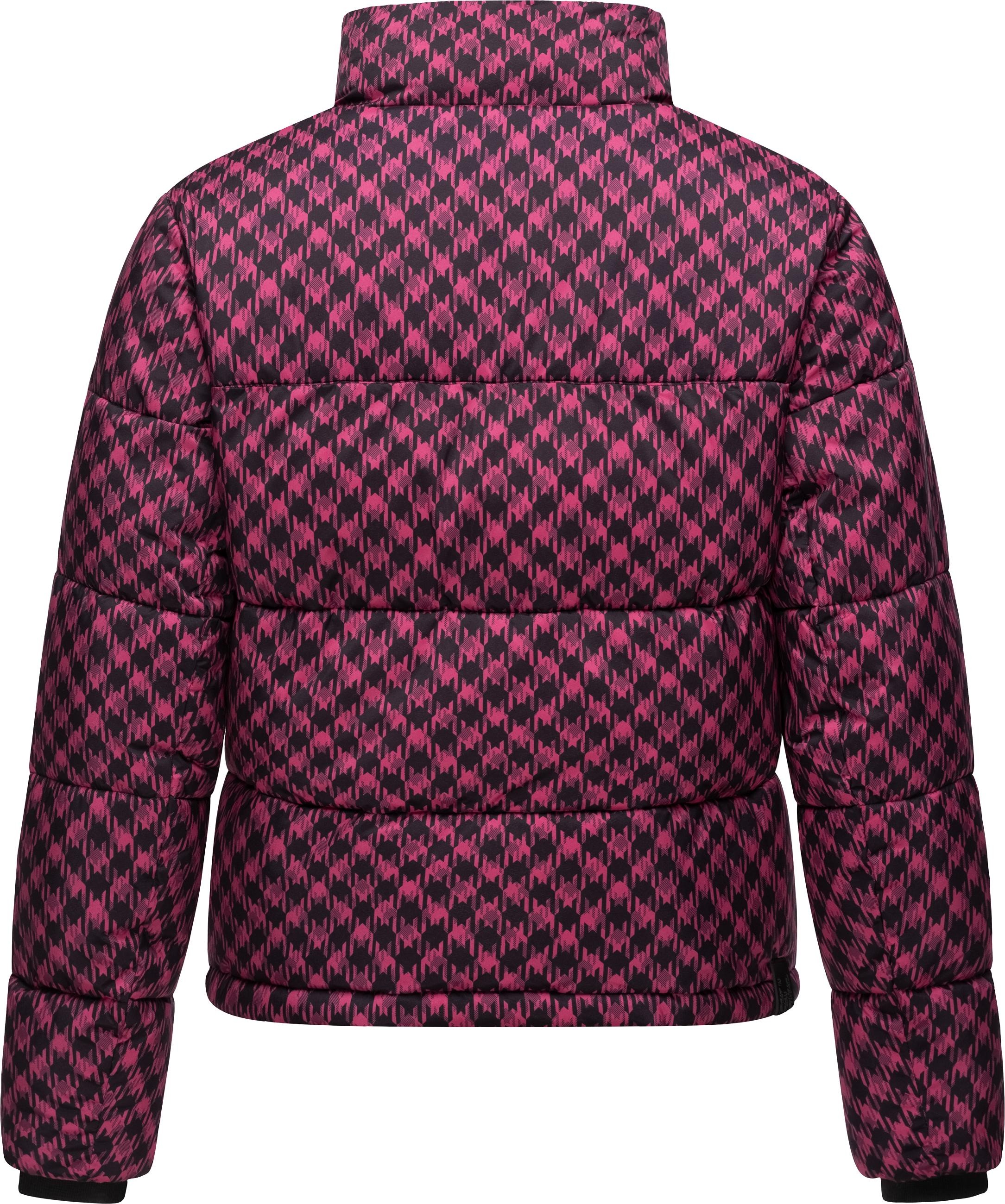 Ragwear Winterjacke »Serah Print«, ohne Kapuze, wasserdichte Winter Steppjacke mit Hahnentritt Muster