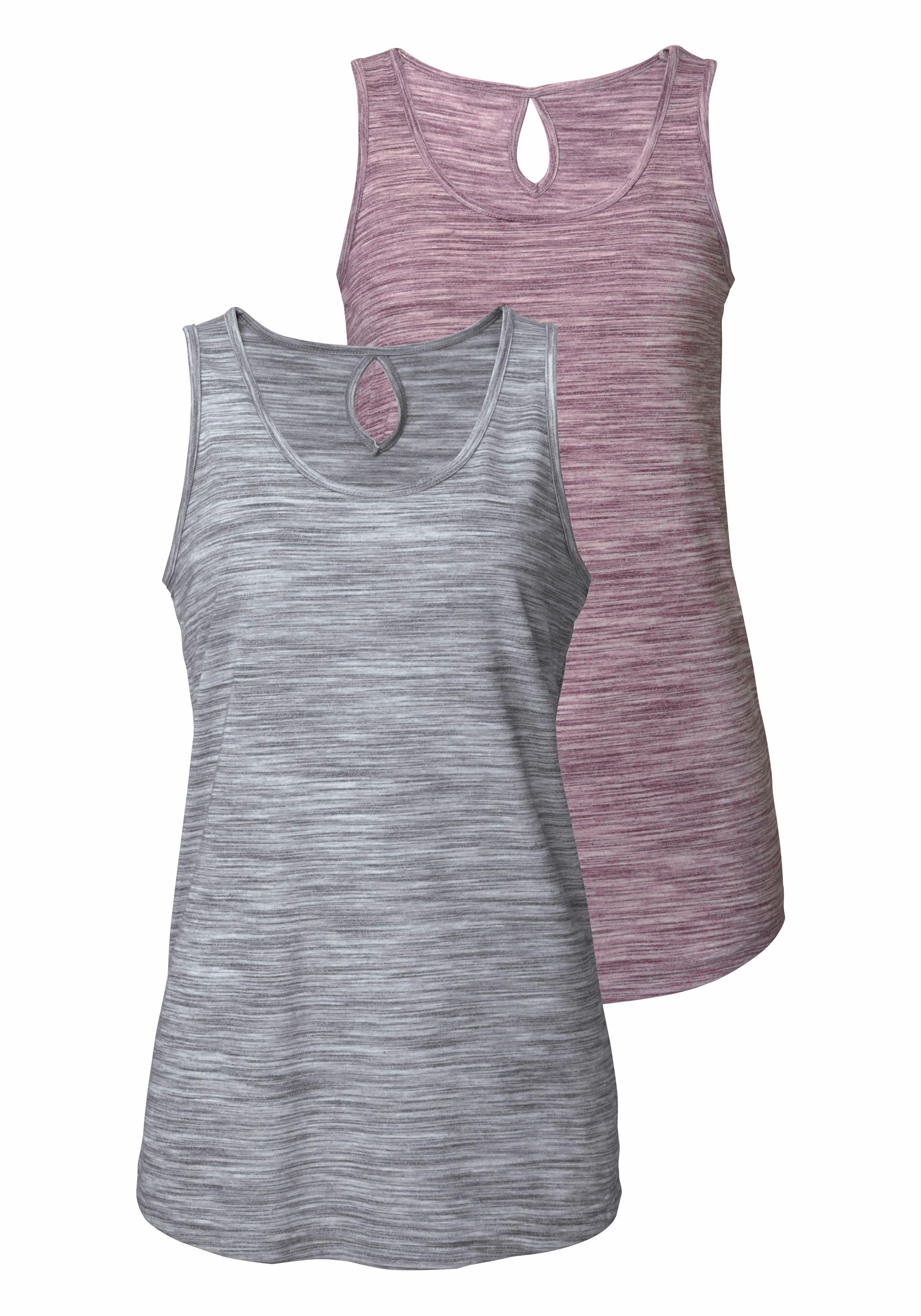 Beachtime by Lascana Tanktop "mit Struktureffekt" 2er-Pack, aus pflegeleichter Qualität
