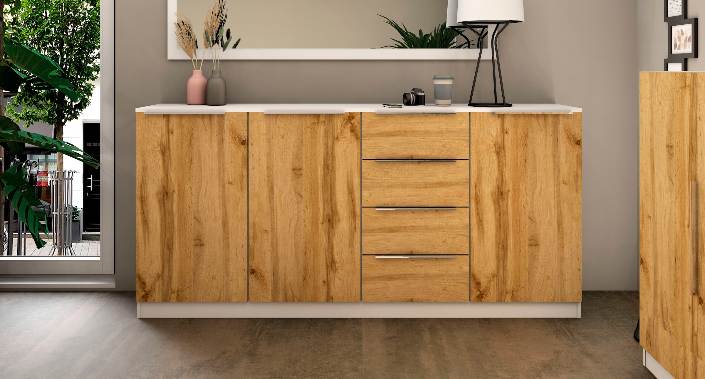 borchardt Möbel Highboard "Oliva", Breite ca. 200 cm günstig online kaufen