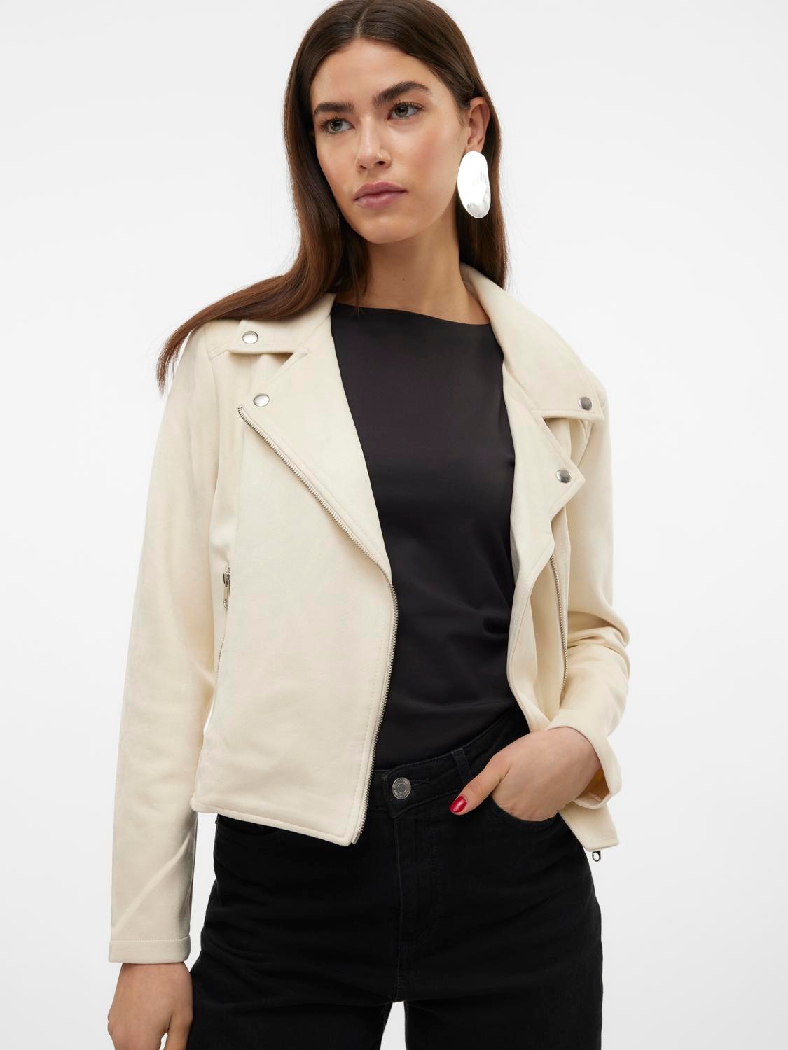 Vero Moda "VMJOSE SHORT FAUX SUEDE JACKET GA NOOS" mit asymetrischem Reißve günstig online kaufen