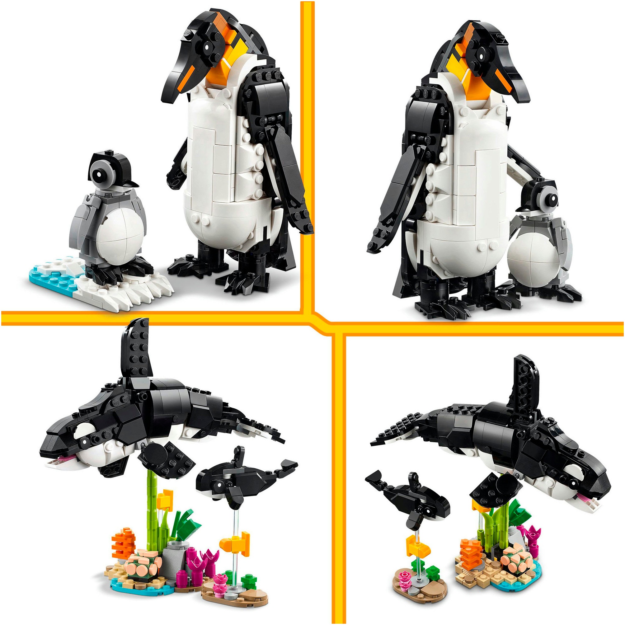 LEGO® Konstruktionsspielsteine »Wilde Tiere: Pandafamilie (31165), LEGO Creator«, (626 St.), Made in Europe