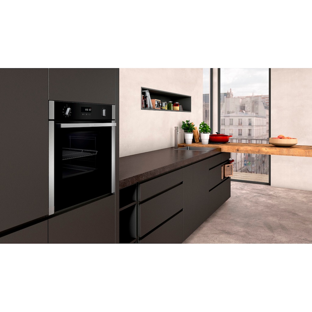 NEFF Einbaubackofen »B6ACH7AN0«, N 50, B6ACH7AN0, mit Hide®, Pyrolyse, EasyClean, CircoTherm®-Heißluft