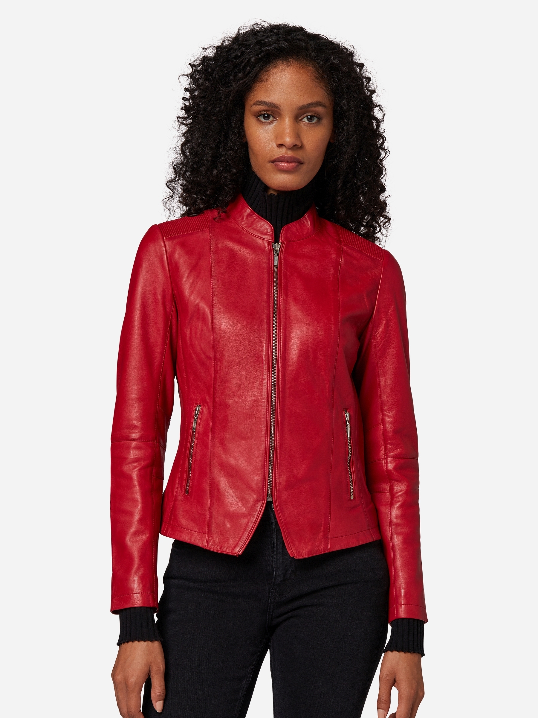 RICANO Kurzjacke »Lederjacke Abigale« Handgefertigt aus echtem Leder