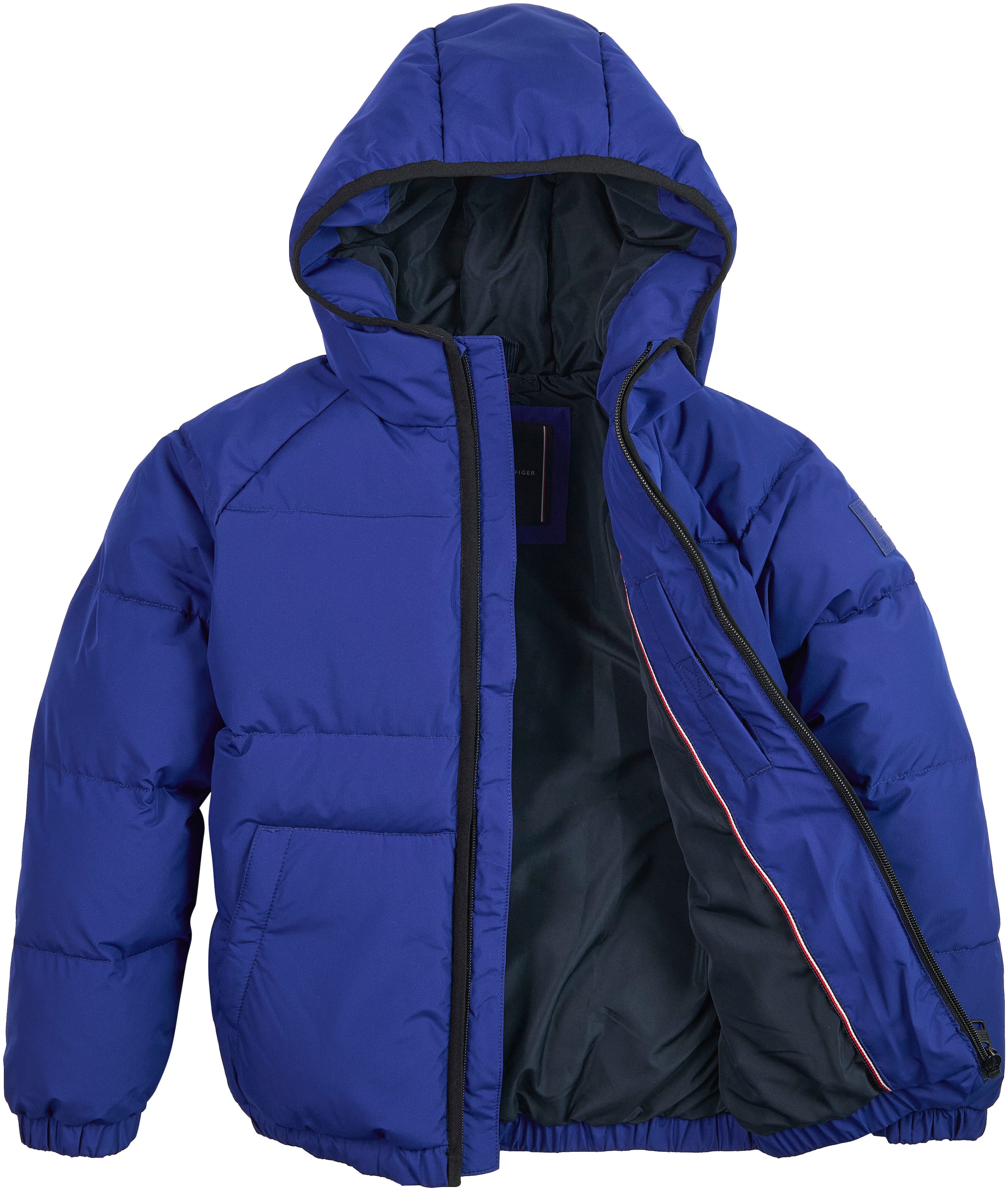 Hilfiger mit Winterjacke LOGO Hilfiger Tommy BAUR mit | PADDED JACKET«, kaufen Kapuze, Logodruck »HILFIGER