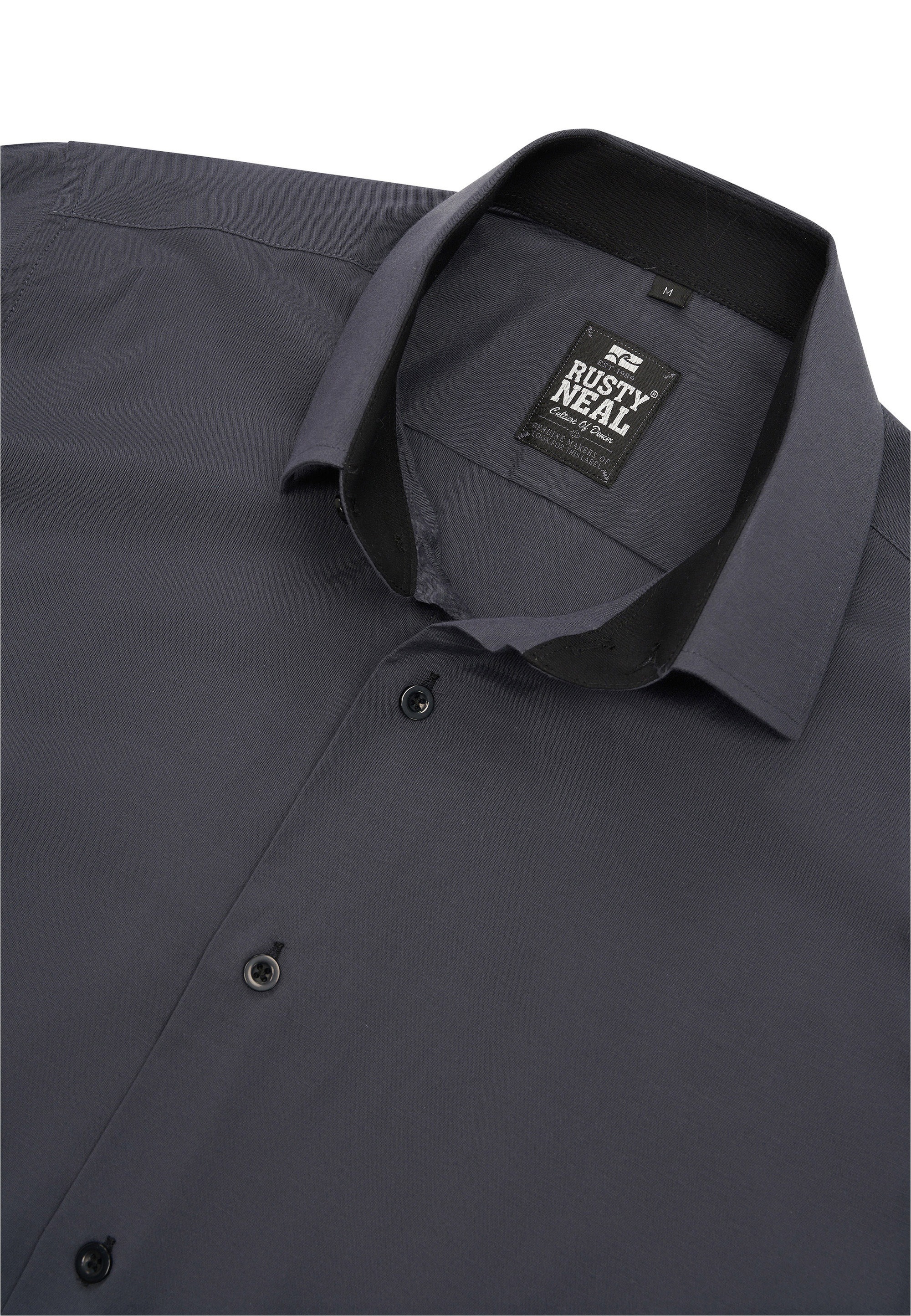 Rusty Neal Langarm Men's Shirt Anthracite L 3
