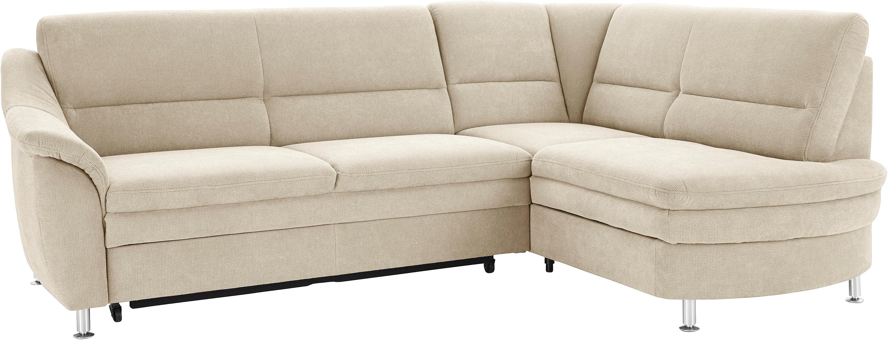 sit&more Ecksofa "Cardoso L-Form" mit Federkern, wahlweise mit Schlaffunktion und Schubkasten
