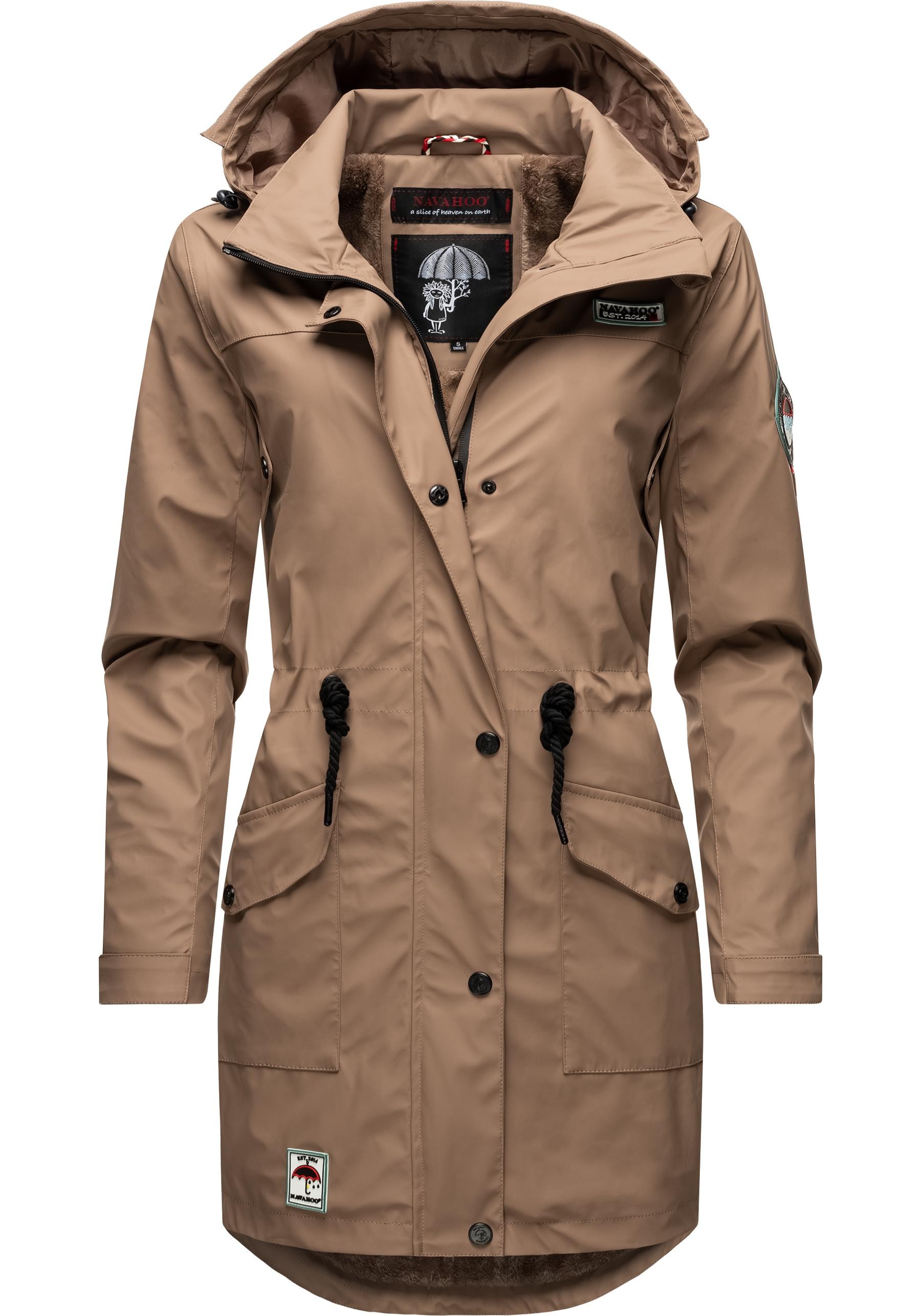 Navahoo Outdoorjacke BAUR Regenmantel mit auf modischer Kapuze, Outdoor »Deike«, | Raten Damen