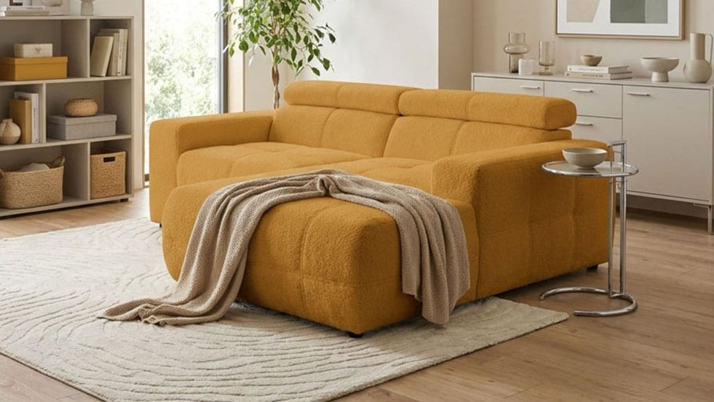 OTTO home Ecksofa "Ballerup 211 x 175 cm, auch mit verstellbarer Sitztiefe" Kopfteile verstellbar, aus pflegeleichtem, weichem Bezugsstoff, L-Form