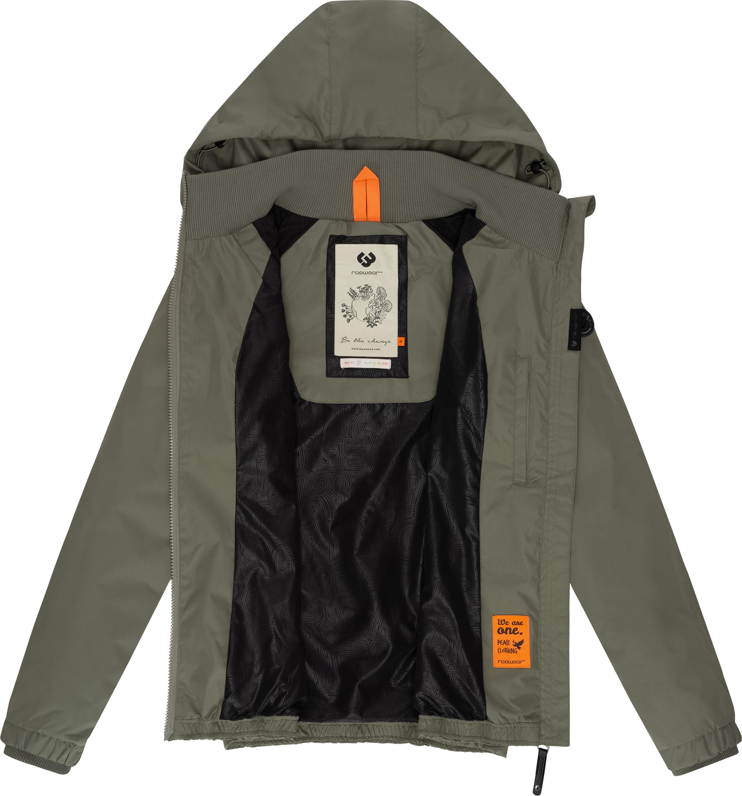 Ragwear Outdoorjacke »Dizzie«, mit Kapuze, Wasserdichte Übergangsjacke mit großer Kapuze