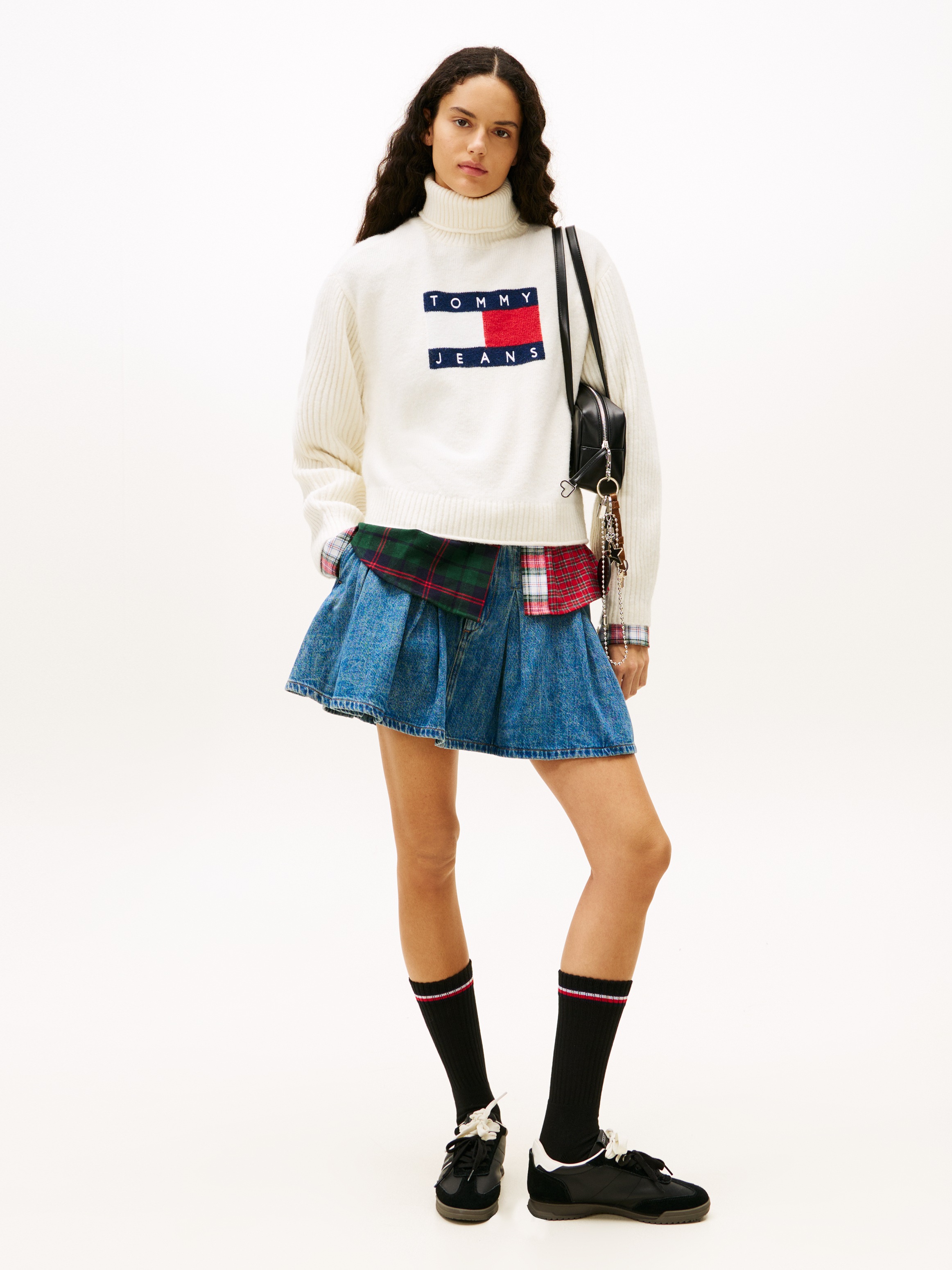 Thumbnail - Tommy Jeans Rollkragenpullover "TJW TURTLENECK FLAG SWEATER EXT"