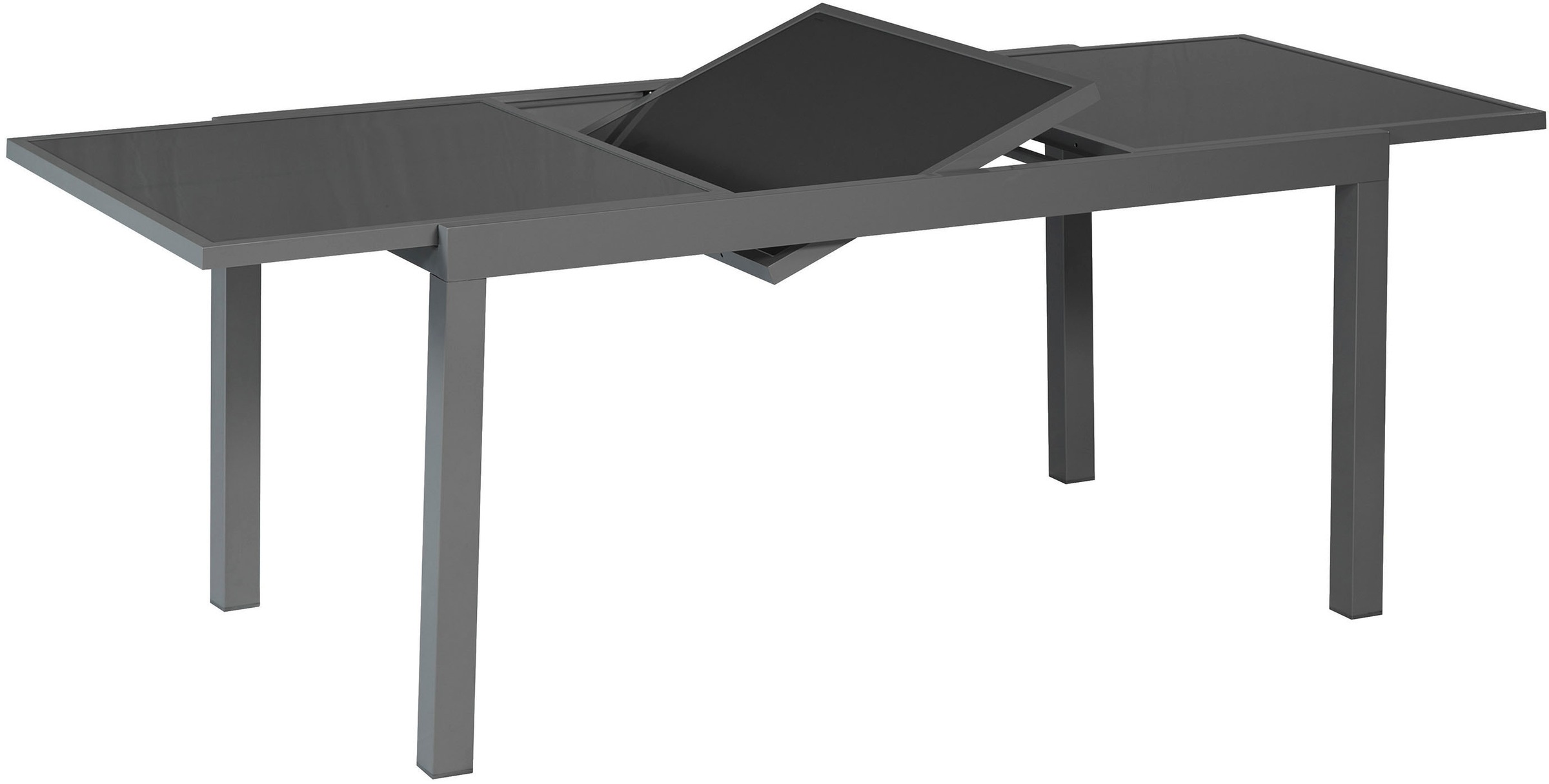 MERXX Garten-Essgruppe »»Milano««, (Set, 7 tlg.), Sessel stapelbar, Tisch ausziehbar