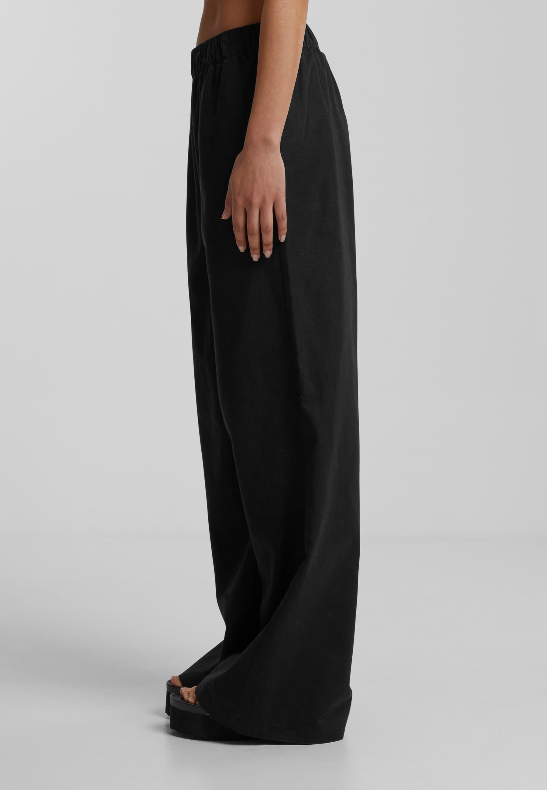 URBAN CLASSICS Stoffhose »Urban Classics Damen Ladies Linen Mixed Wide Pants«, (1 tlg.)