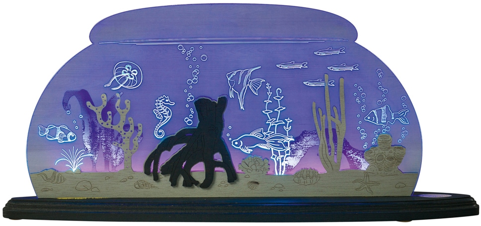 »Wo Dekolicht garantiert, Nemo«, LED Erzgebirge | bestellen LED wechselbar BAUR beidseitiges ist Weigla Aquarium, Motiv