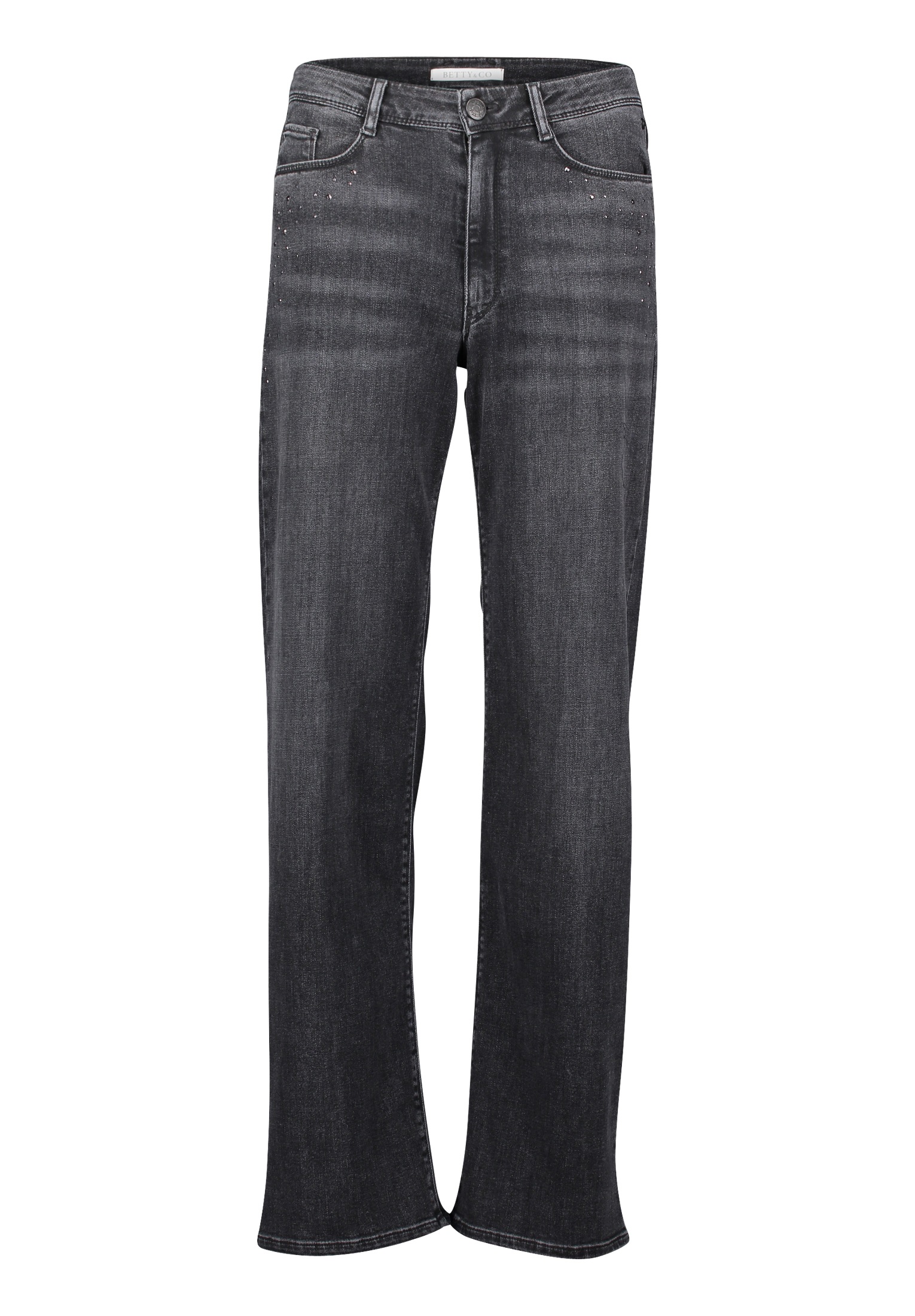 Betty&Co High-waist-Jeans "Damen High Waisted-Jeans mit Strass" günstig online kaufen