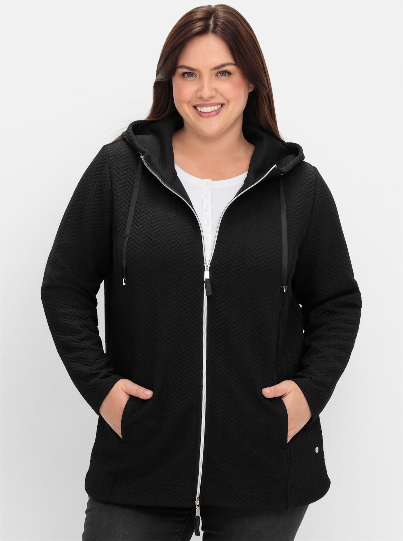 Sheego Shirtjacke "Sweatjacke", (1 tlg.) günstig online kaufen