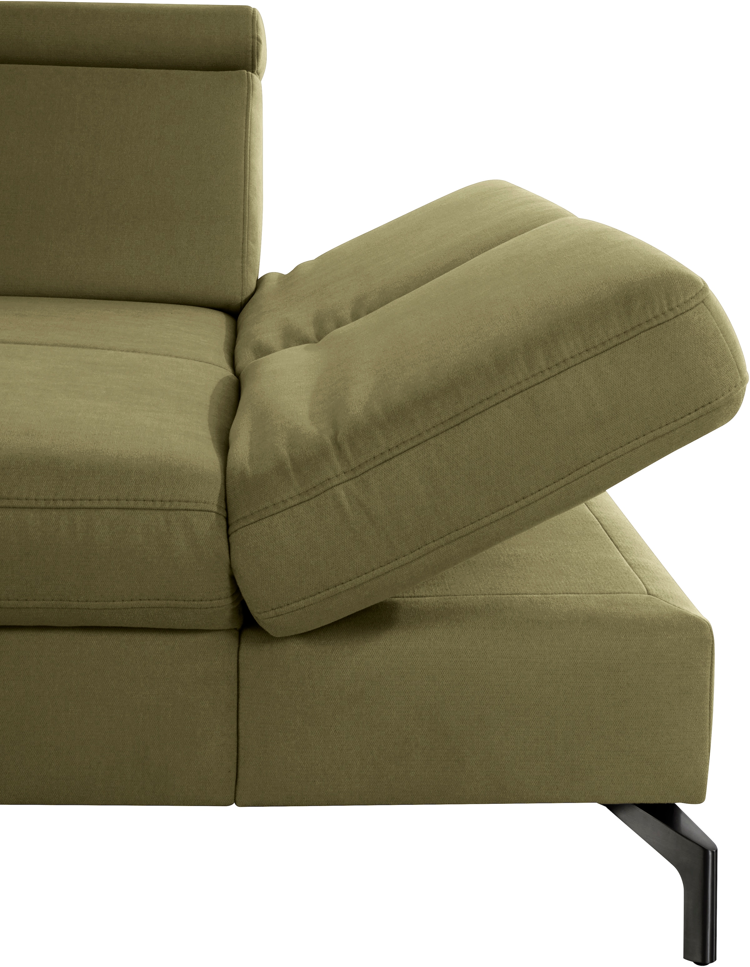 sit&more Ecksofa »Brisbane L-Form«, Fußhöhe 15 cm, inklusive Sitztiefen-, Armteil- und Kopfteilverstellung