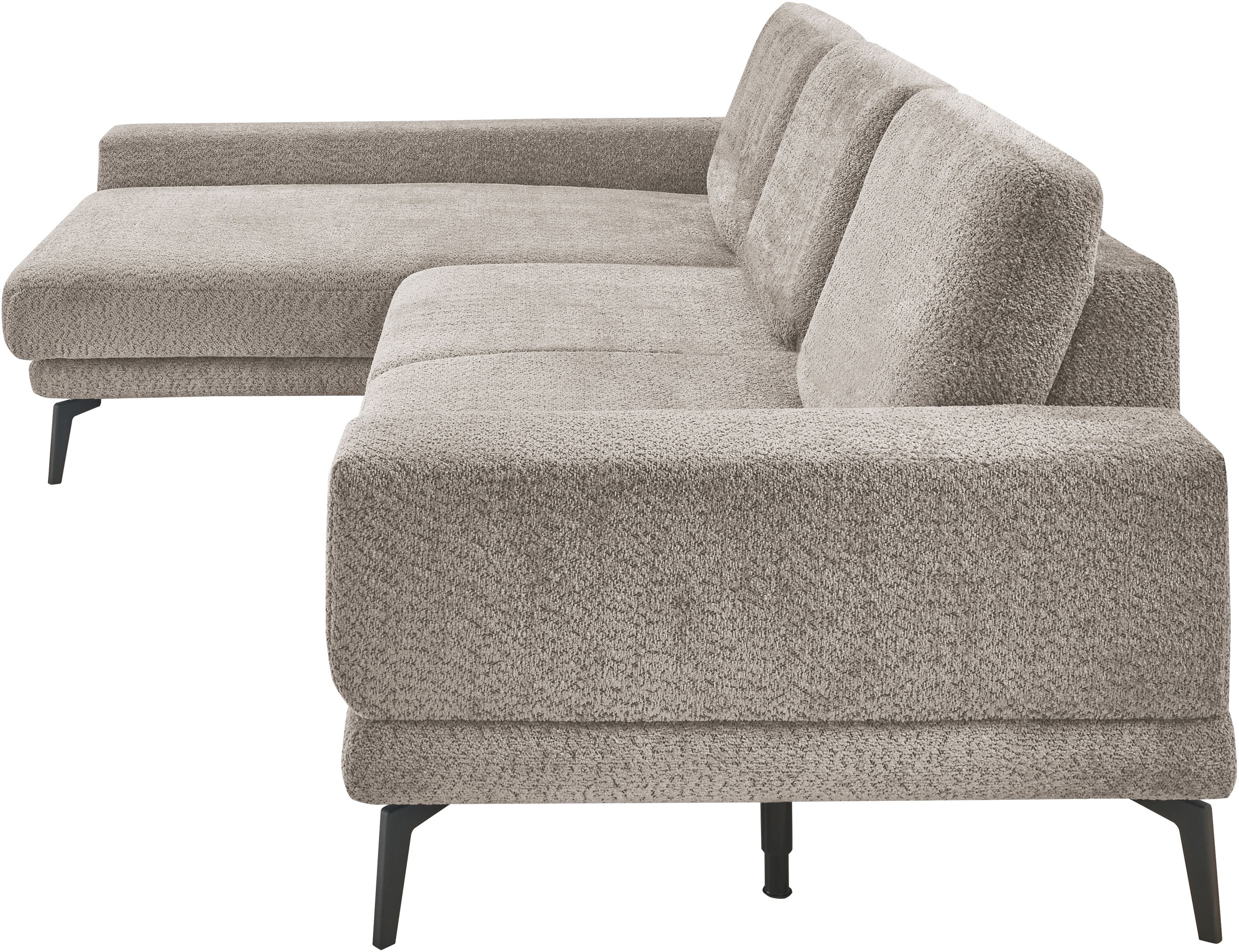 set one by Musterring Ecksofa »SO 3600 optimaler Sitzkomfort in Federkern o. Kaltschaum, 2 Sitzhöhen«, Sitzhöhe 42 cm, Federkern, B 293 x T 180 cm, Kama stone