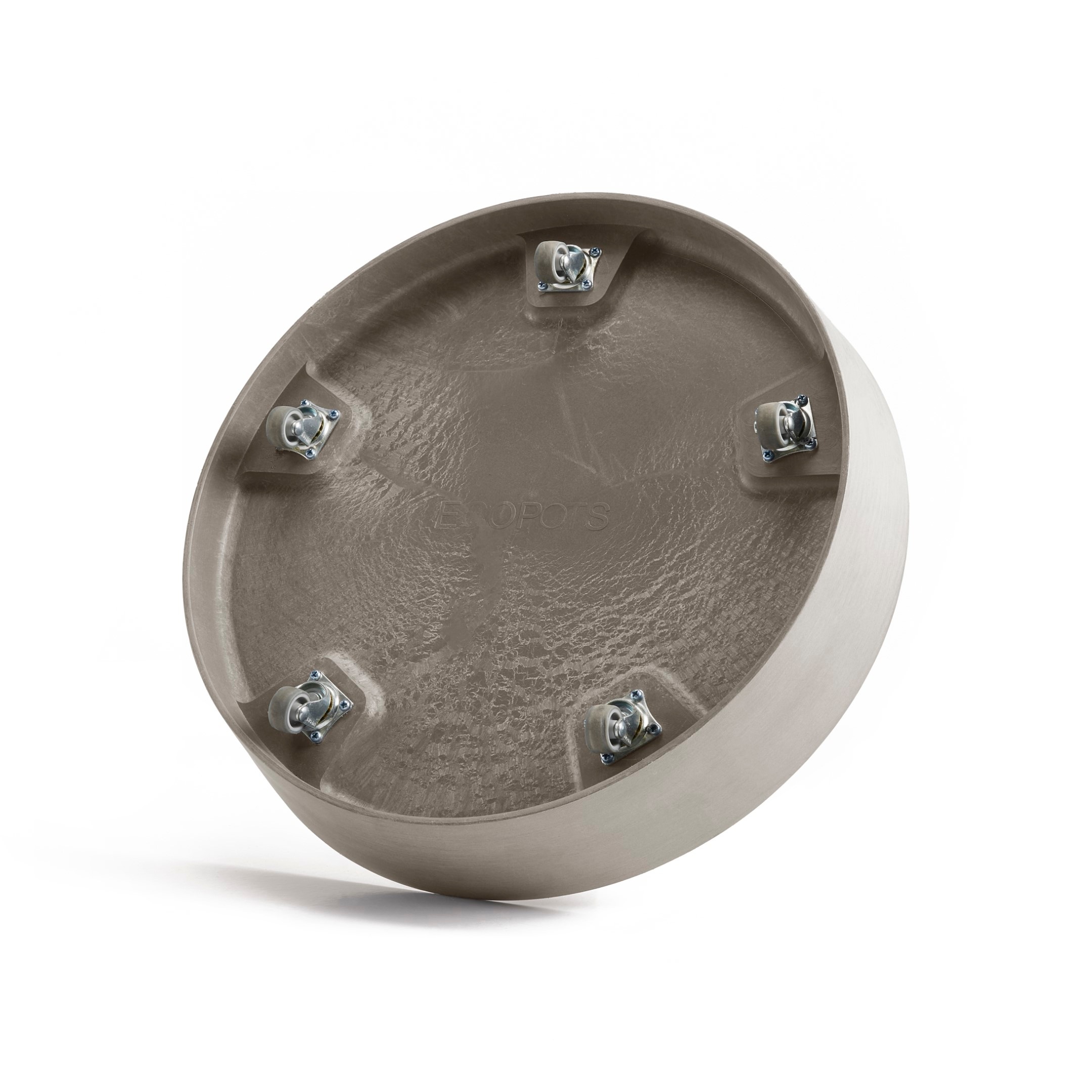 ECOPOTS Blumentopfuntersetzer »SAUCER WHEELS Taupe« BxTxH: 41,5x41,5x9 cm