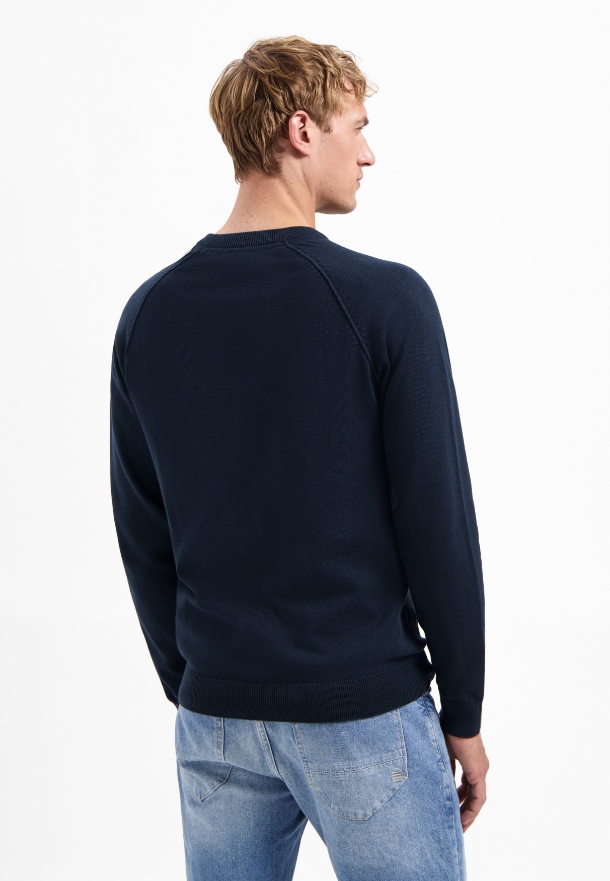 NO EXCESS V-Ausschnitt-Pullover "No Excess Waffelstrickpullover" günstig online kaufen