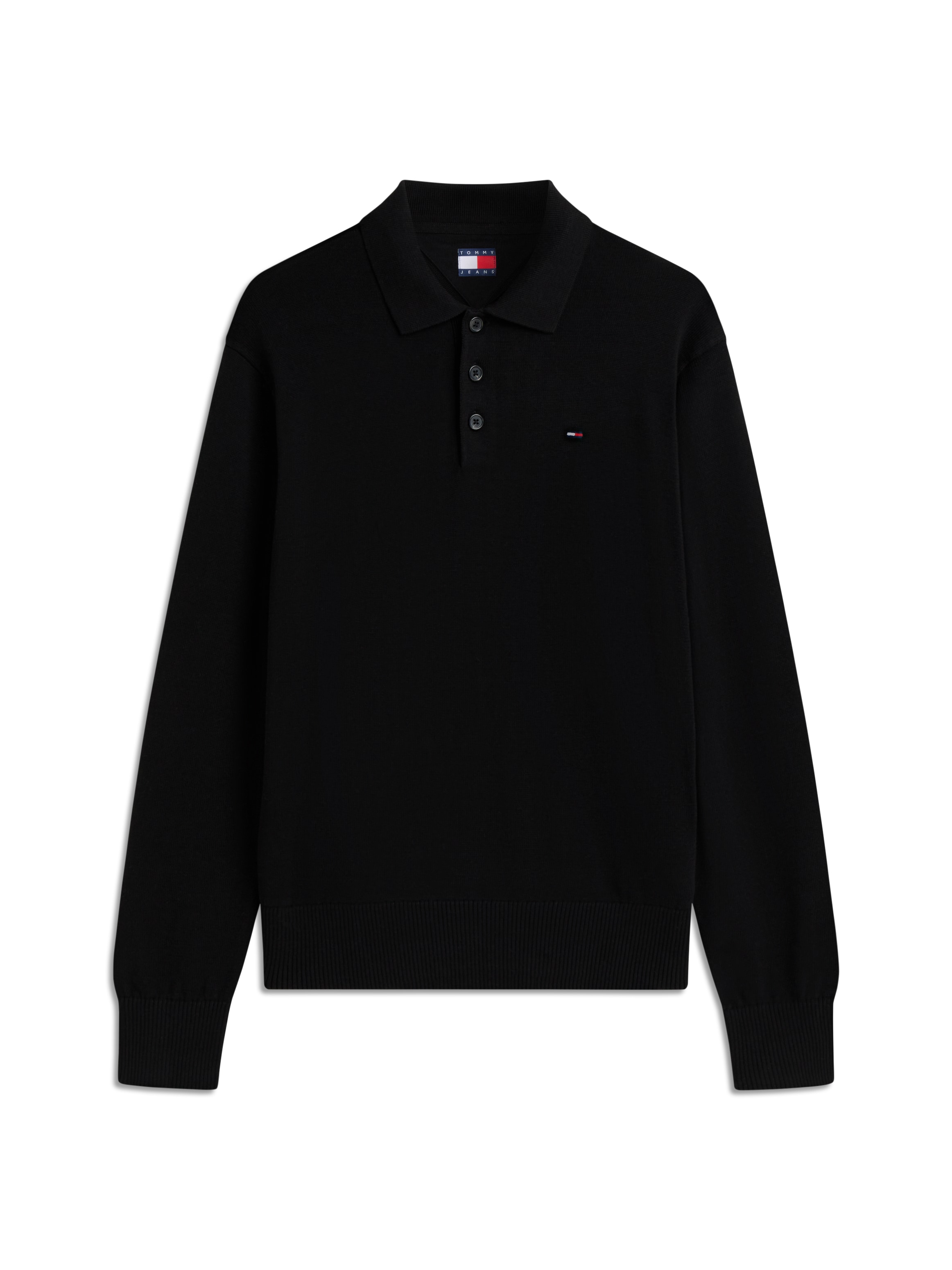 Tommy Jeans Polokragenpullover »TJM SLIM ESSENTIAL POLO SWEATER« mit Logostickerei