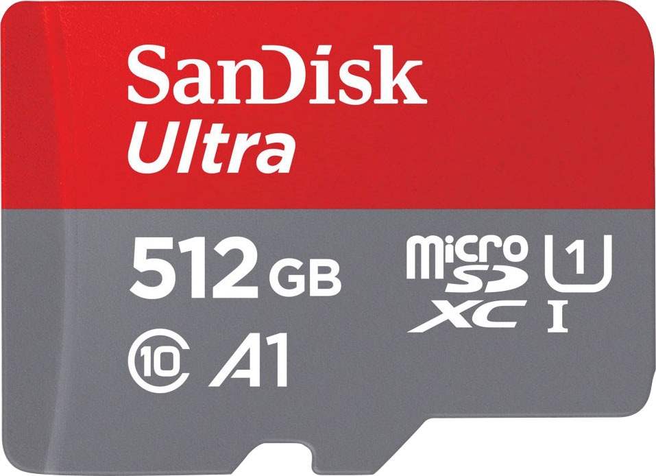 SANDISK Speicherkarte "Ultra microSDXC", 512 GB, grau, Speicherkarten