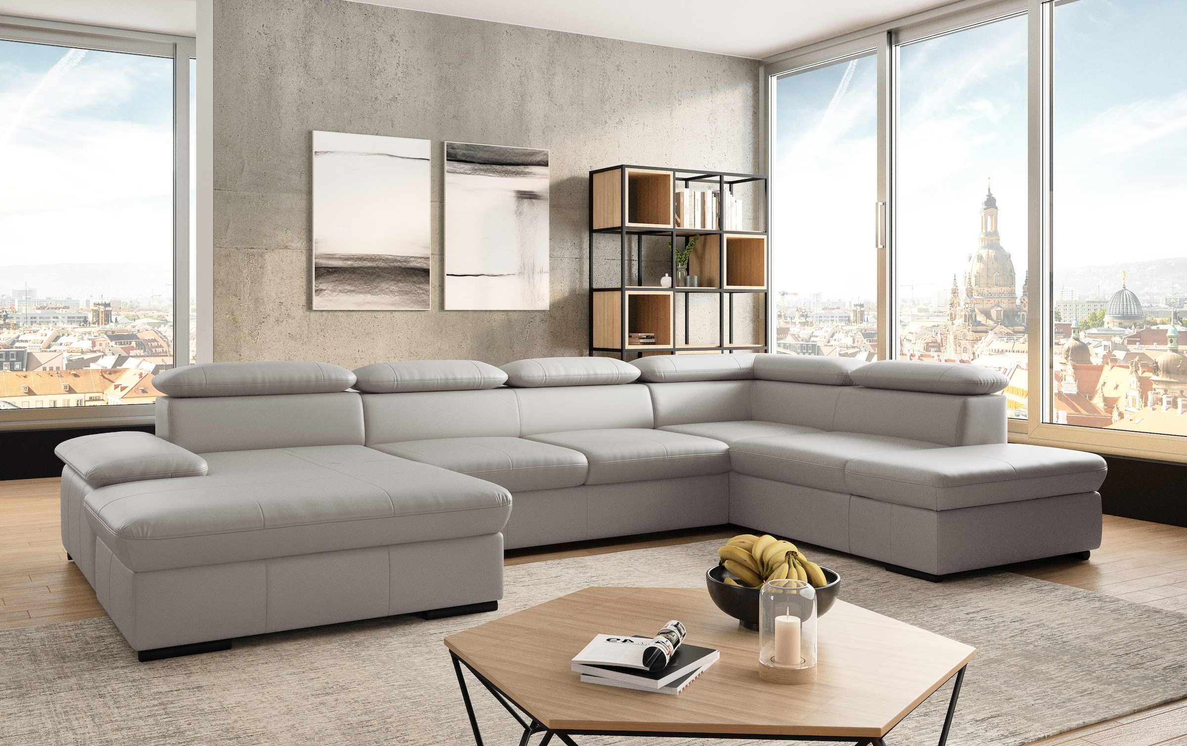 sit&more Wohnlandschaft »Alcudia U-Form«, wahlweise mit Bettfunktion