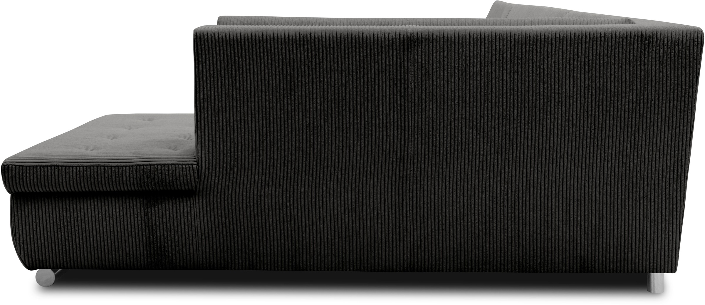 DOMO collection Wohnlandschaft »Treviso incl. Zierkissen, moderne Steppung, XXL: B/T/H: 364/201/83 cm«, wahlweise mit Bettfunktion, in vielen Bezugsarten auch in Cord U-Form