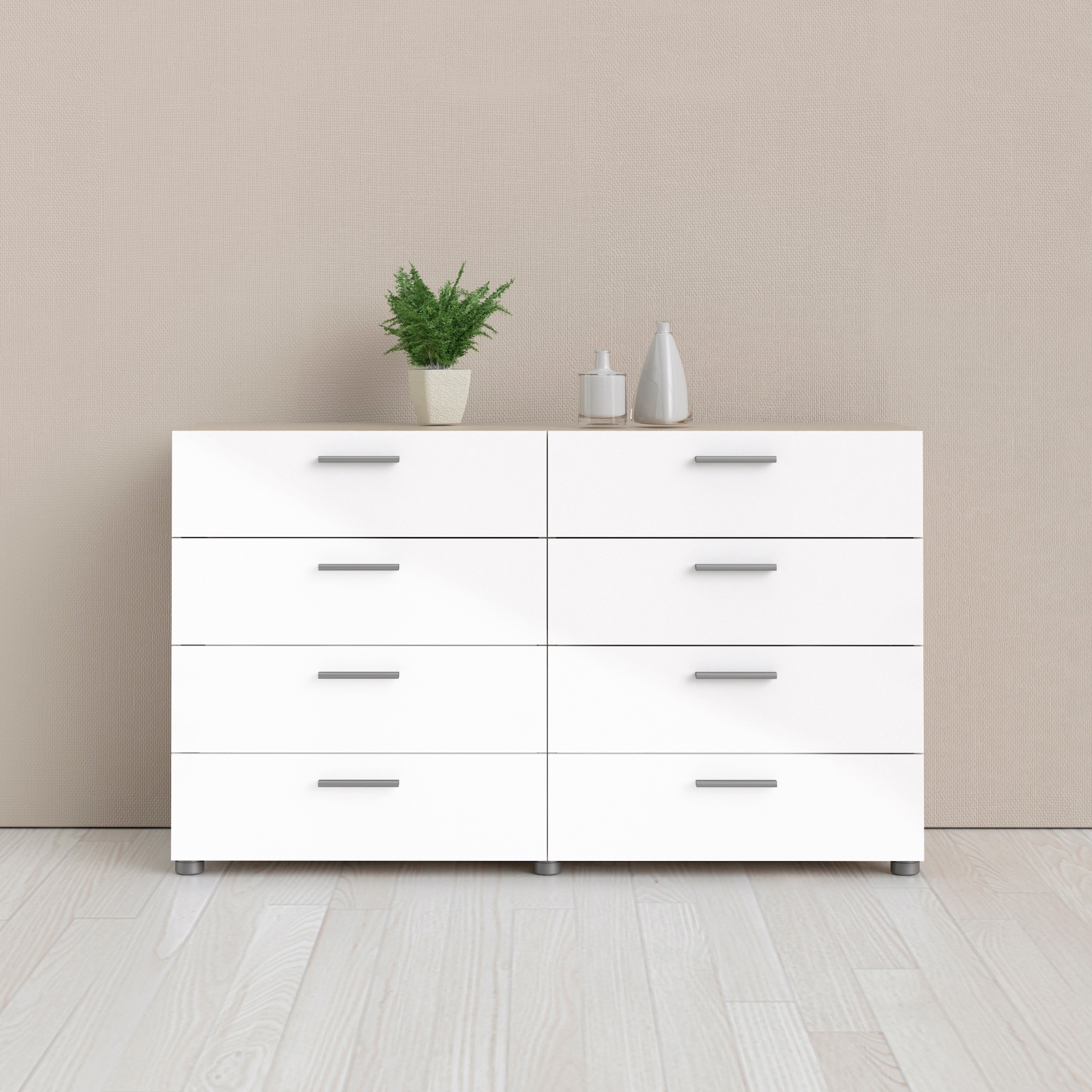 Home affaire Kommode "Pepe, Aufbewahrung, Schubladenschrank, Stauraum" Sideboard mit 8 Schubläden, Breite 140 cm, Höhe 82 cm