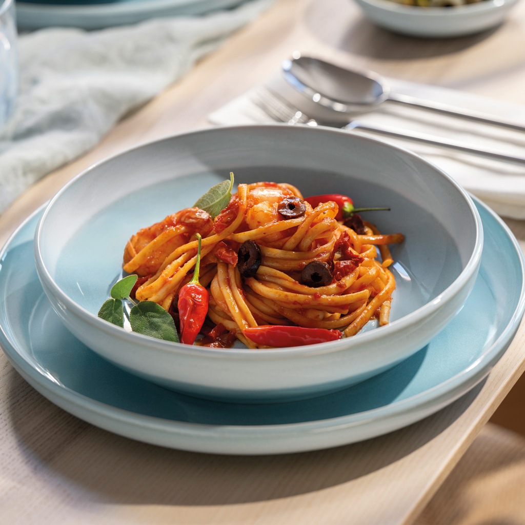 like. by Villeroy & Boch Pastateller »Pastaschalen Perlemor Aqua ø 22,2 cm 6er Set blau« Spülmaschinengeeignet, Mikrowellengeeignet