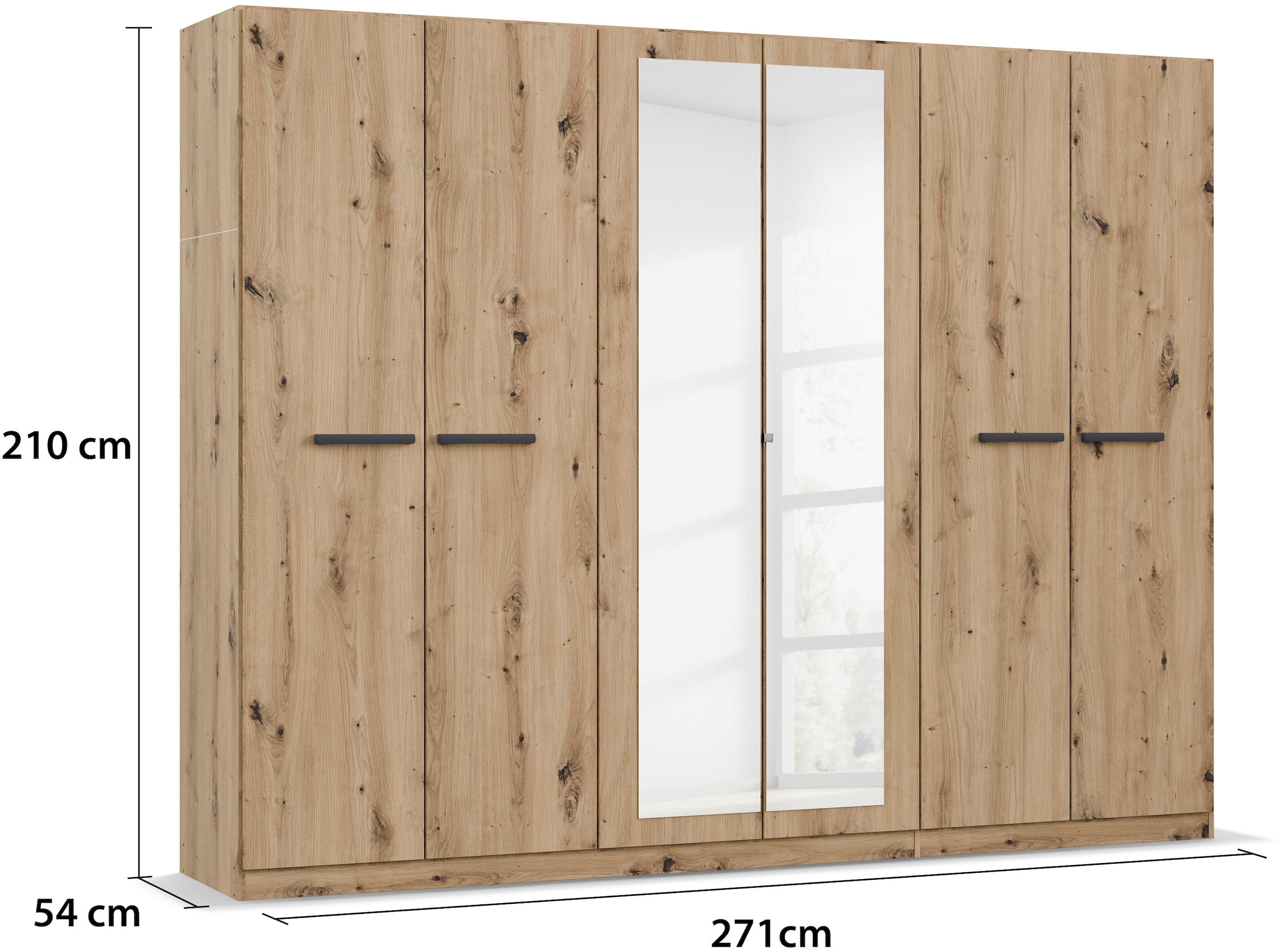 rauch Drehtürenschrank »Kleiderschrank Schrank Garderobe Garderobenschrank Stauraumwunder MODI«, optional mit Spiegel MADE IN GERMANY