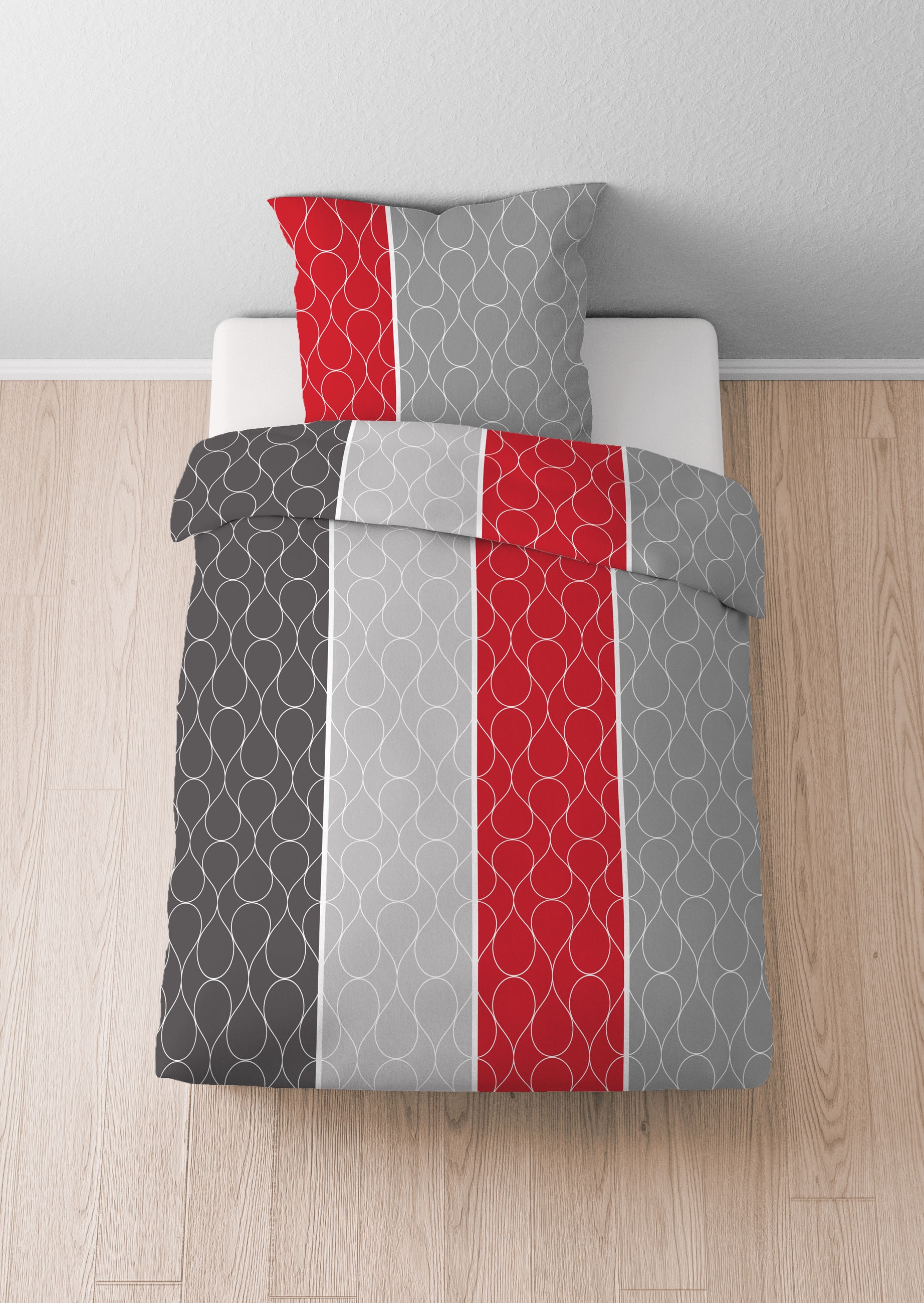 Castell - Markenbettwäsche Bettwäsche »460128« 2 Polycotton, hautsympathisch, atmungsaktiv, mit Reißverschlüssen