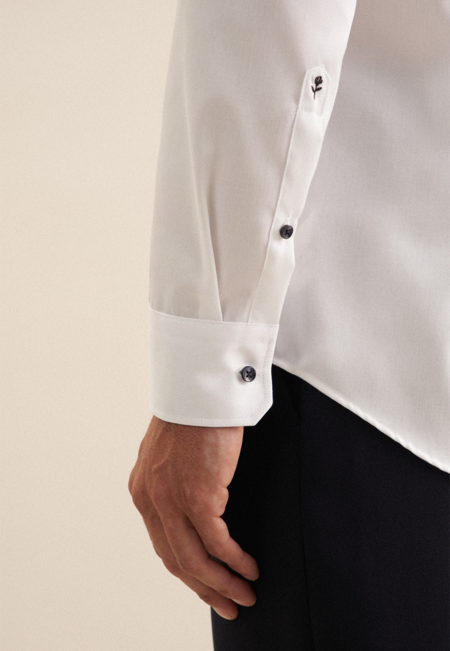 seidensticker Businesshemd »Slim«, Slim Extra langer Arm Kentkragen Uni