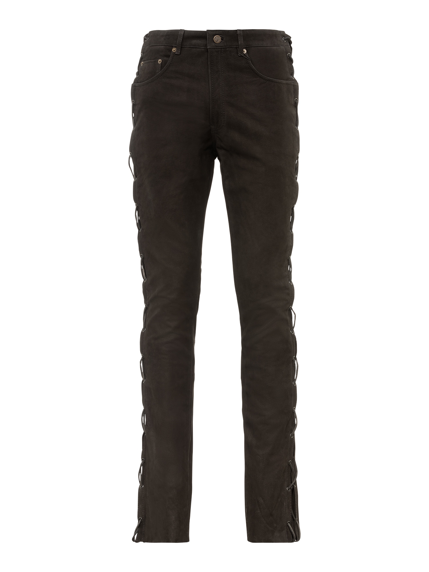 RICANO Lederhose "Lederhose S/L RT-101 (Buff Nubuk - geschnürt)" Handgefertigt aus echtem Leder